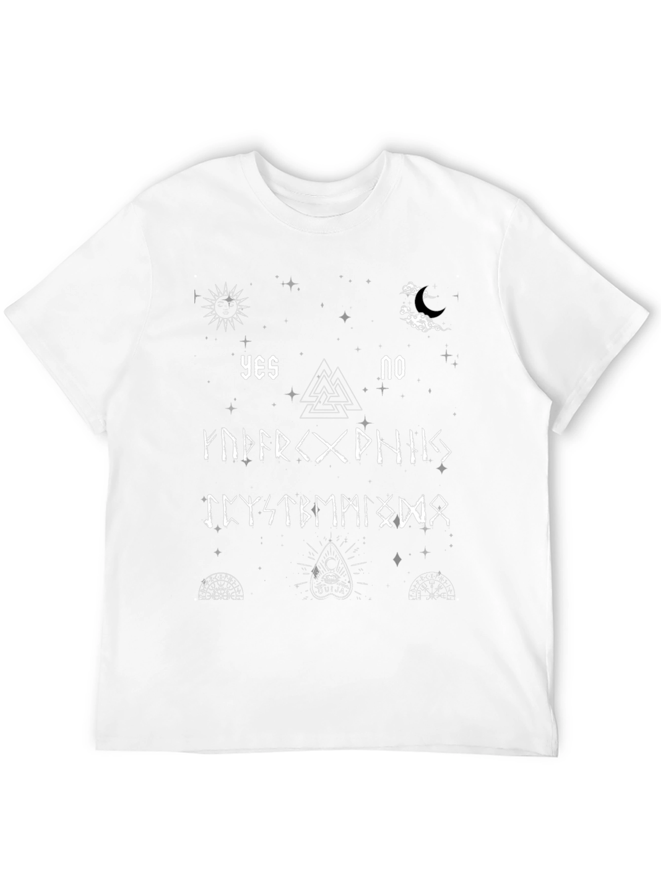 Occult Ouija Board Rune Graphic T-Shirt - 12