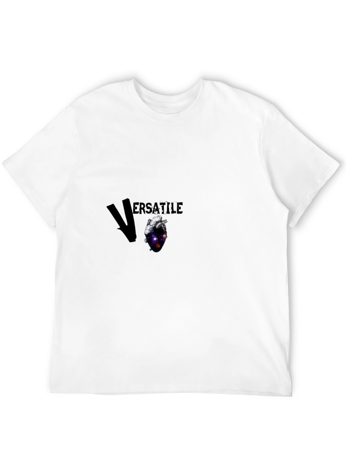 Black Versatile Galaxy Heart T-Shirt - Unique Design view 12