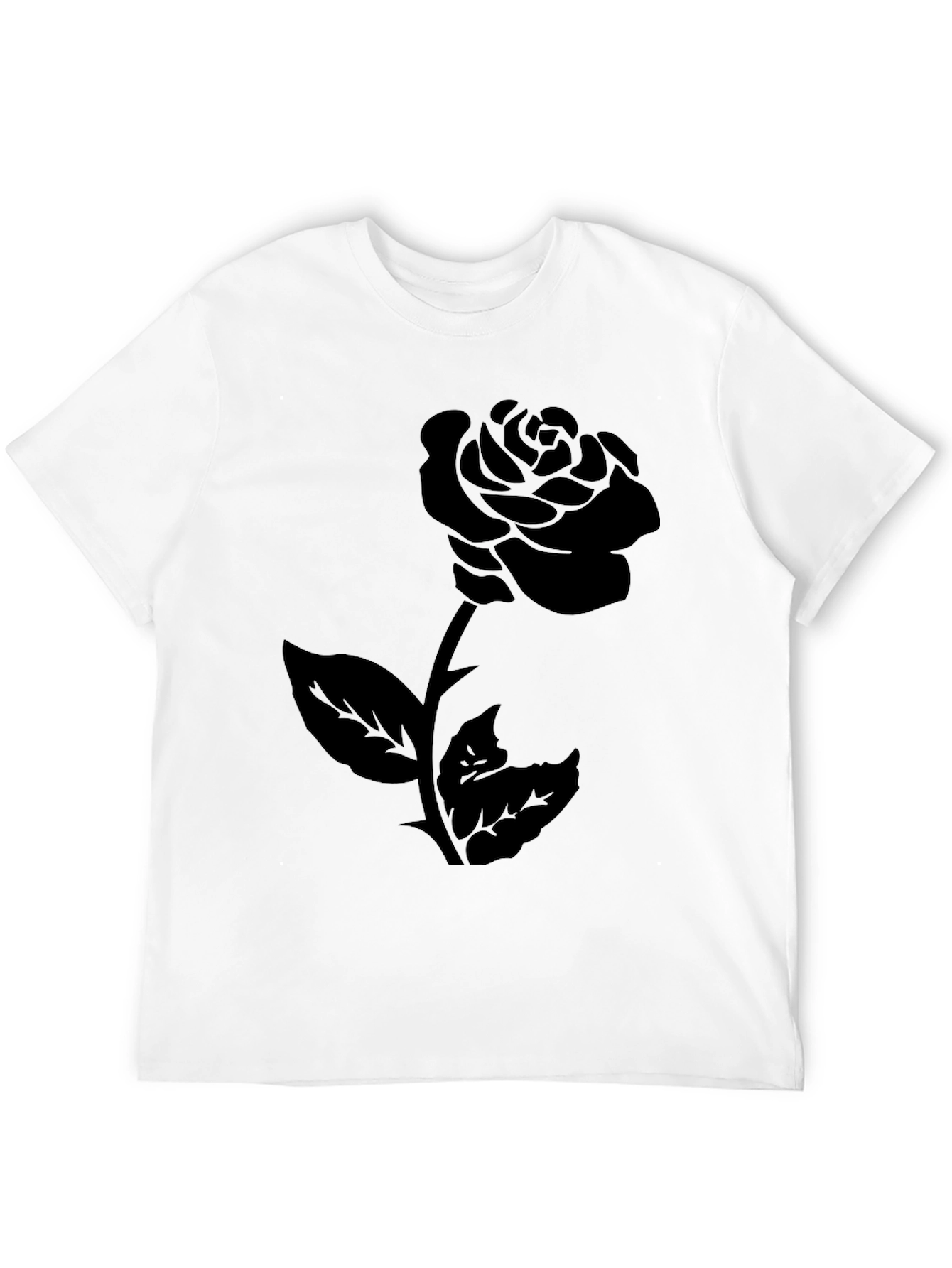 Black Rose Graphic Tee - Mens Black T-Shirt view 12