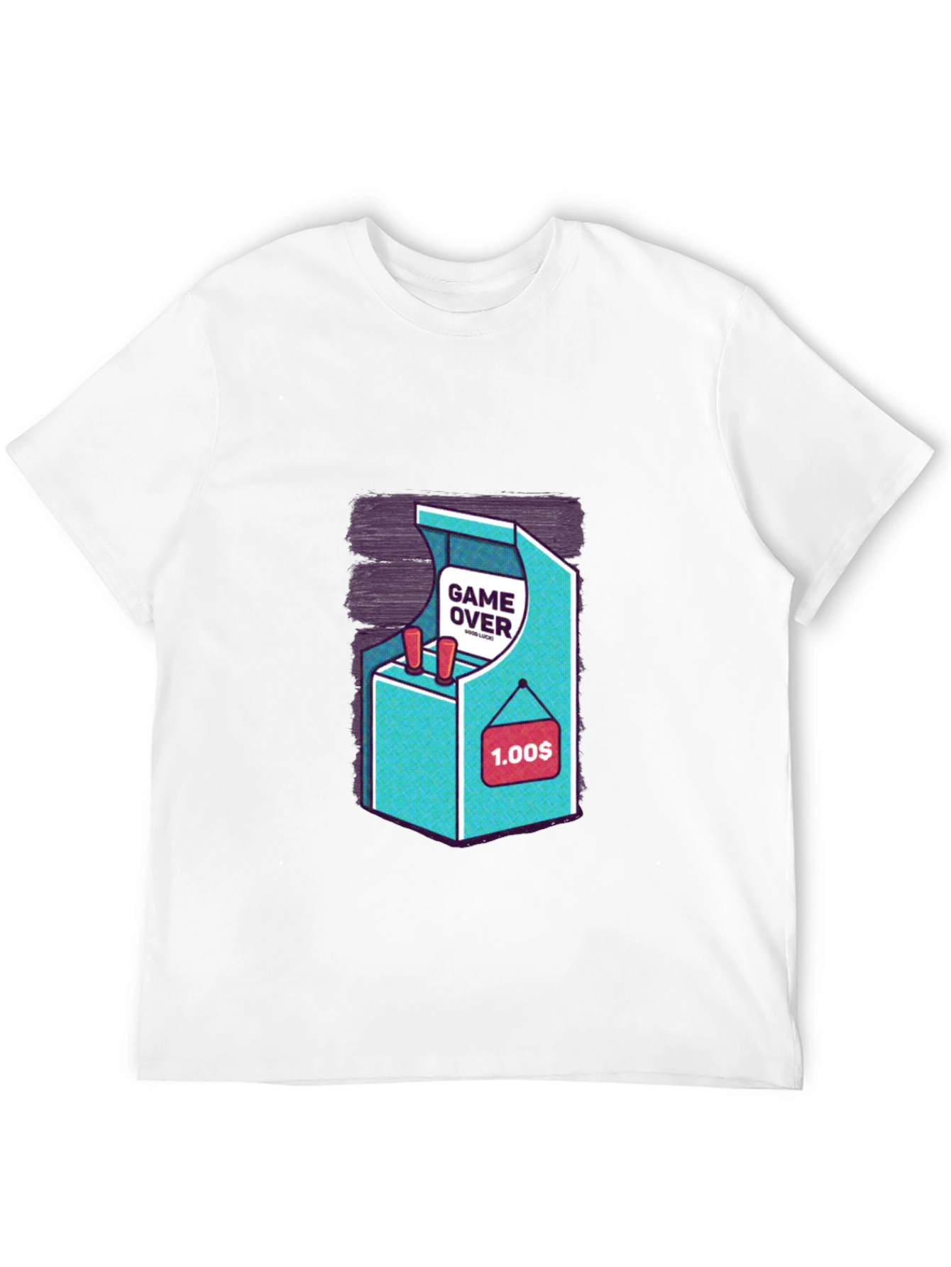 Black Retro Arcade Game Over T-Shirt view 12