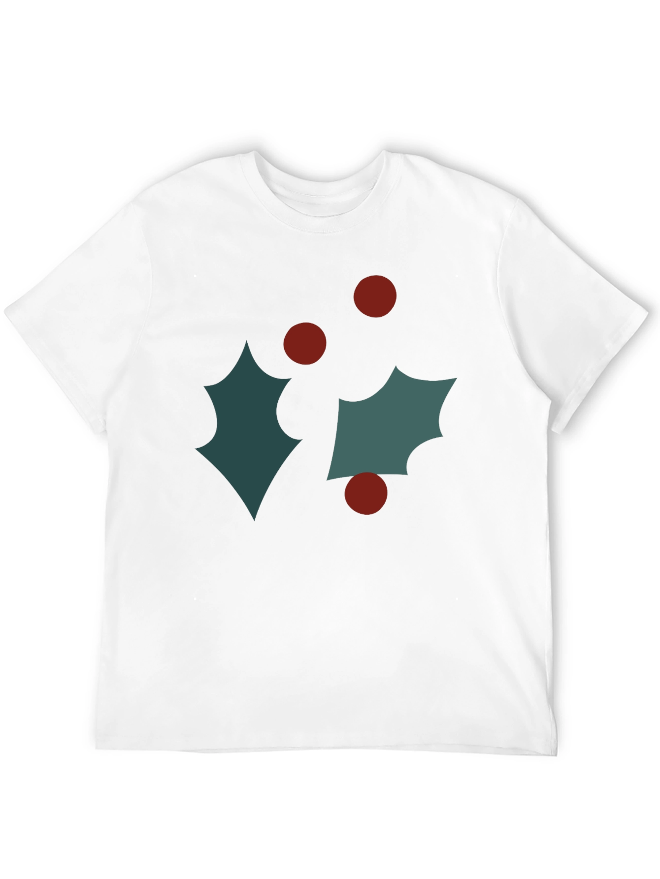 Black Festive Holly Graphic Tee - Holiday Style view 12