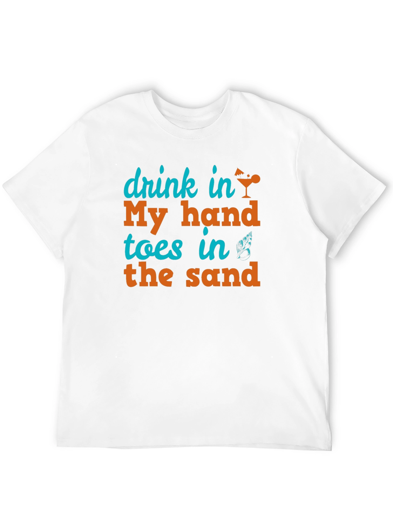 Black Drink in My Hand, Toes in the Sand Tee view 12