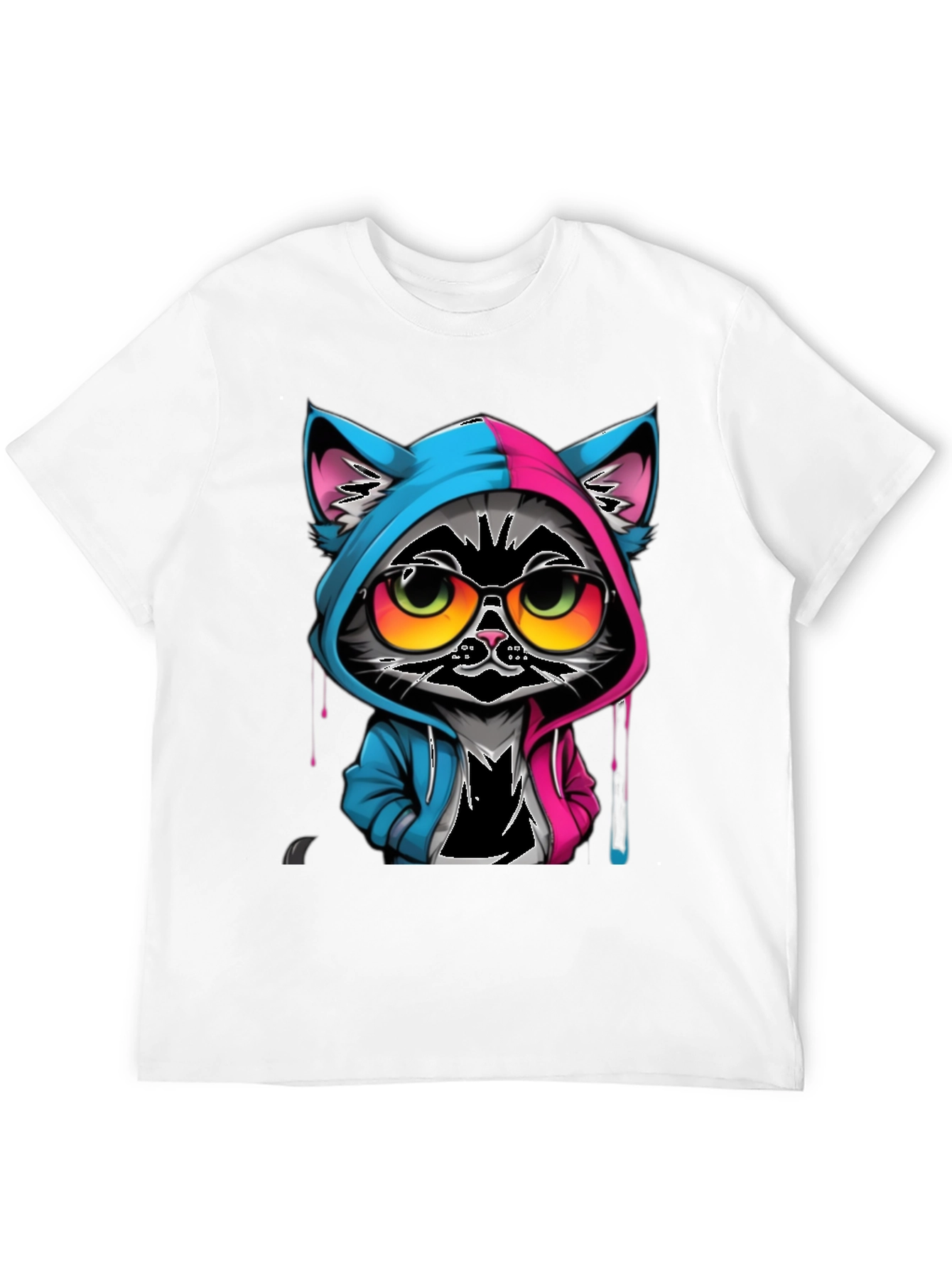 Black Cool Cat T-Shirt view 12
