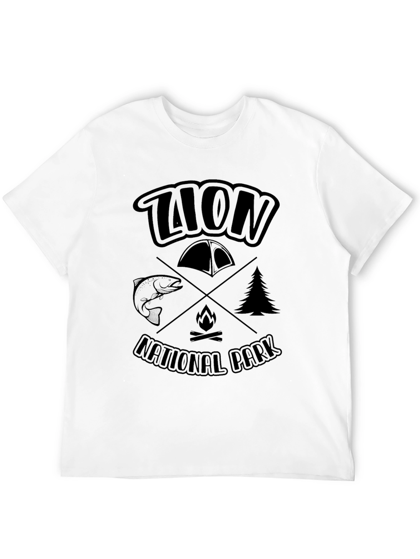 Black Zion National Park Graphic T-Shirt, Camping Tee view 12