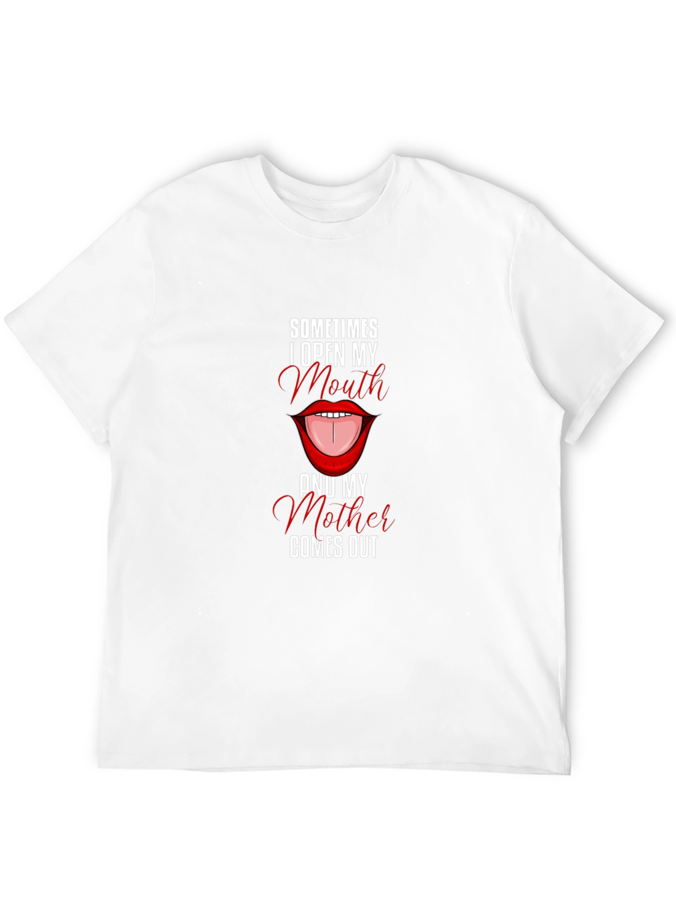 Black Funny 'Sometimes I Open My Mouth' Graphic Tee view 12