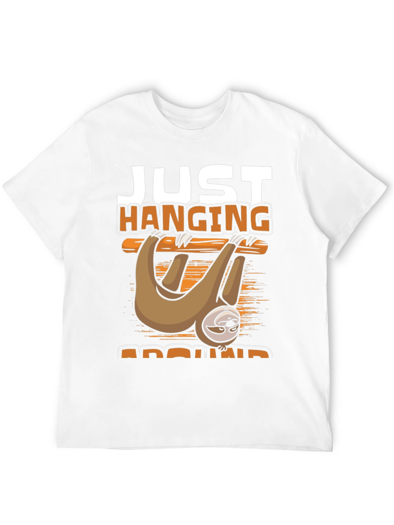 Black Just Hanging Around Sloth T-Shirt view 12