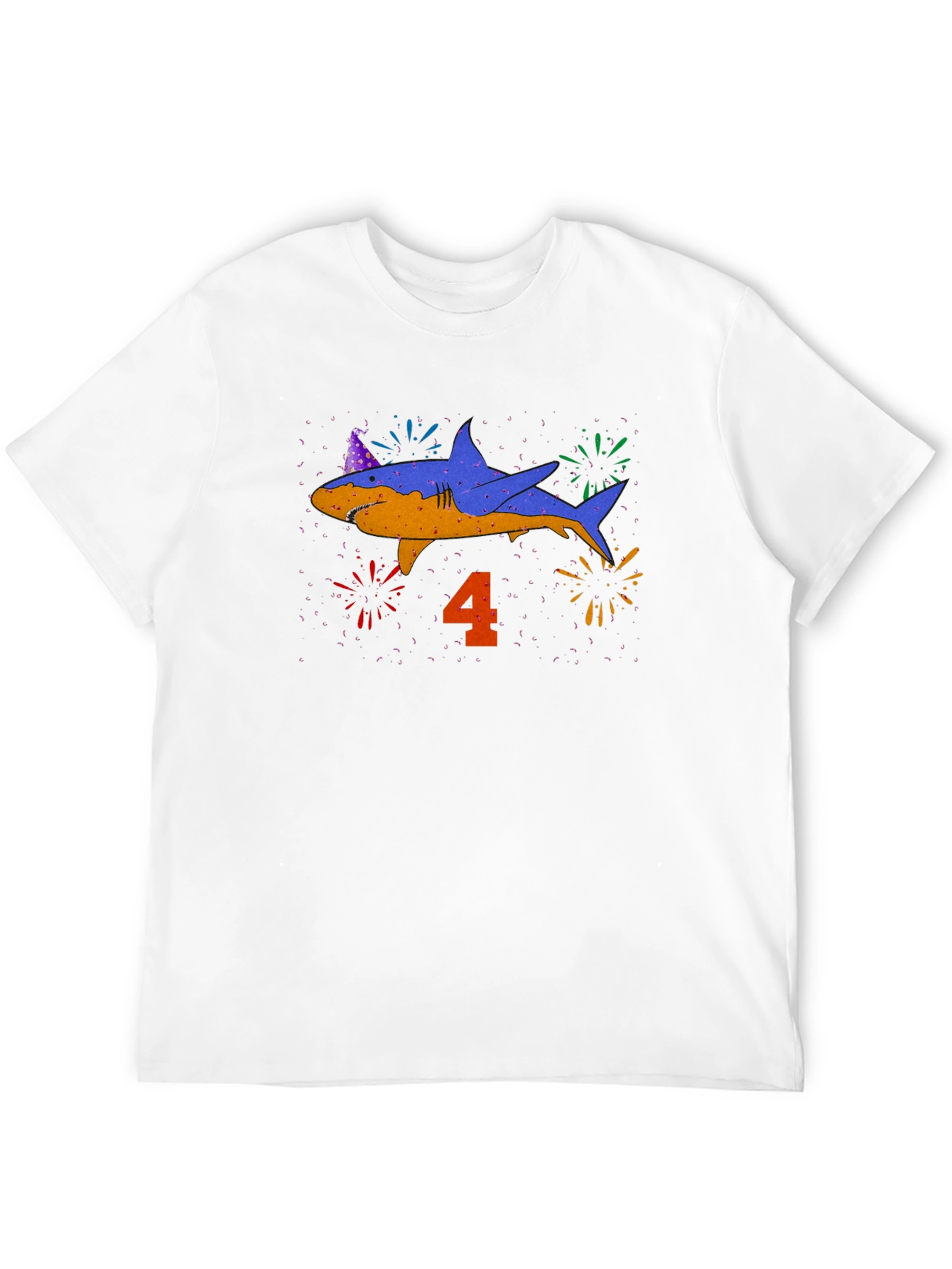 Black Shark Birthday 4th Party T-Shirt view 12