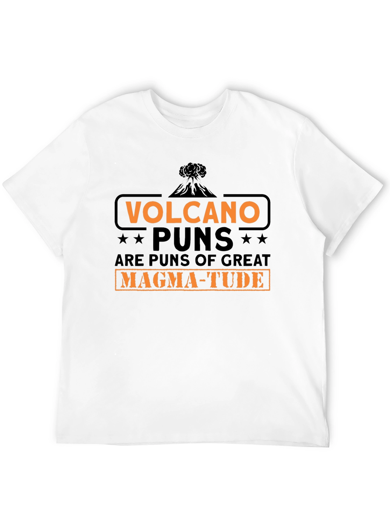 Black Volcano Puns Magma-tude Graphic T-Shirt view 12