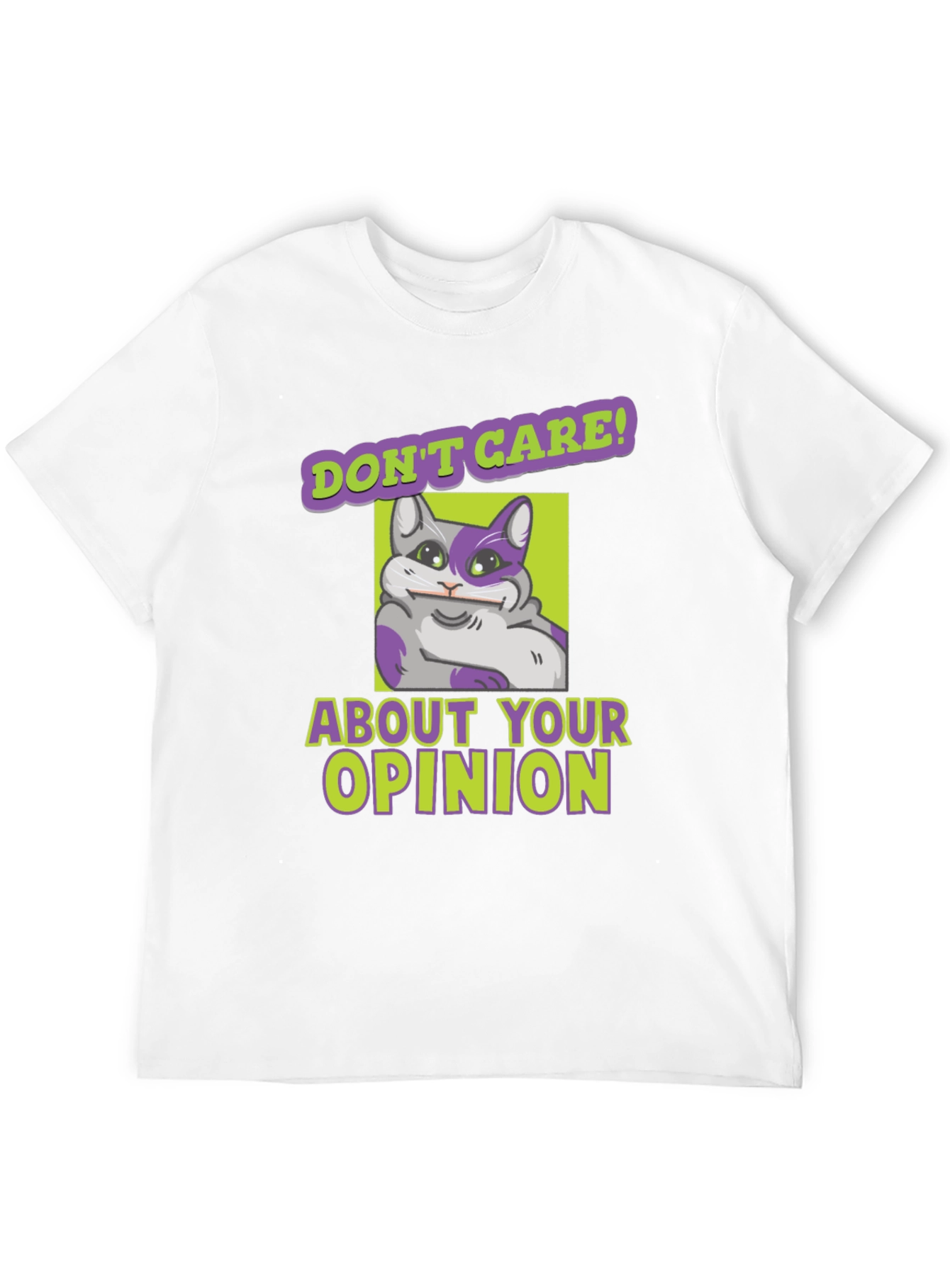 Black Don't Care Cat Graphic Tee view 12