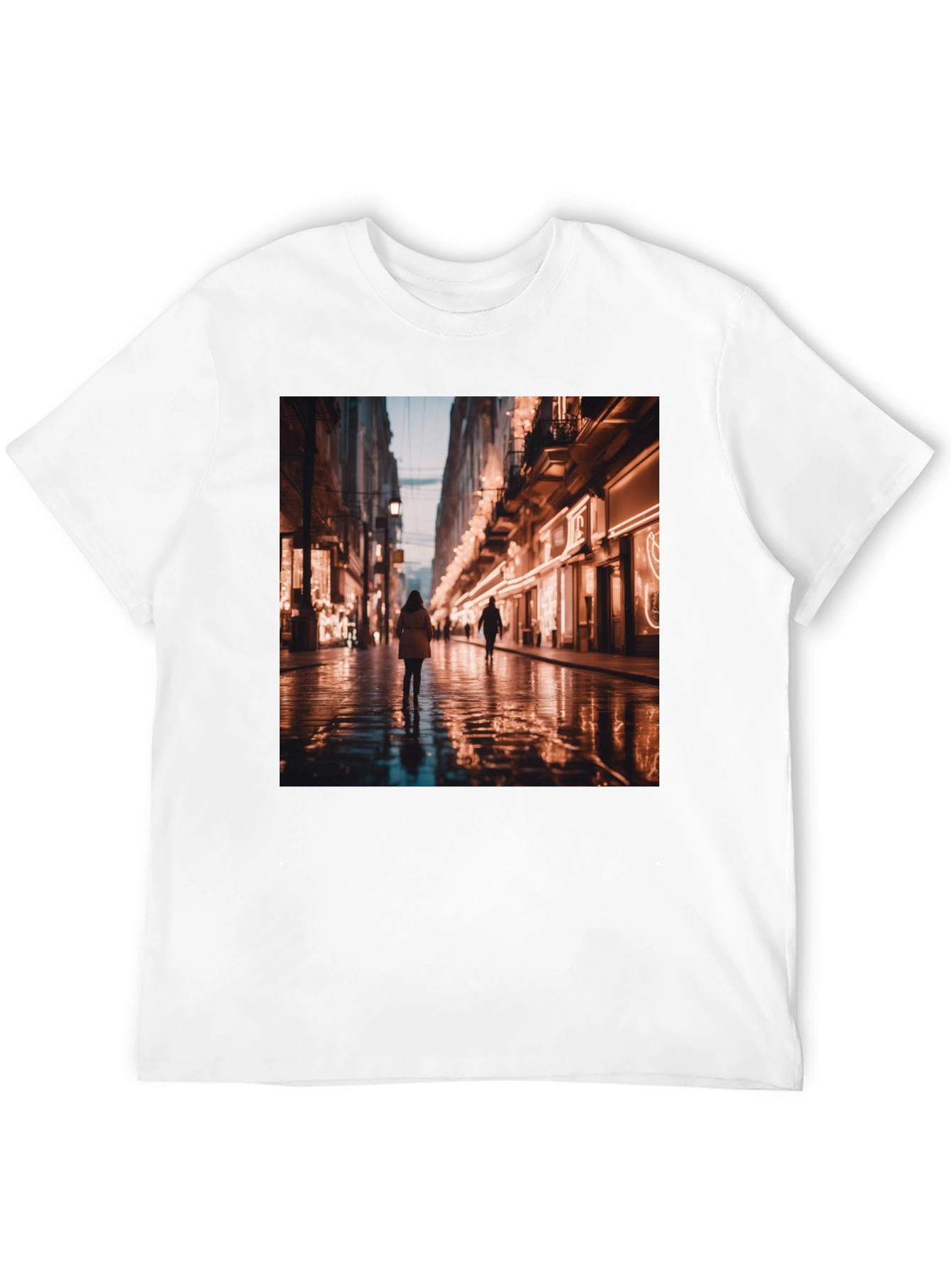 Black Cityscape Graphic Tee view 12