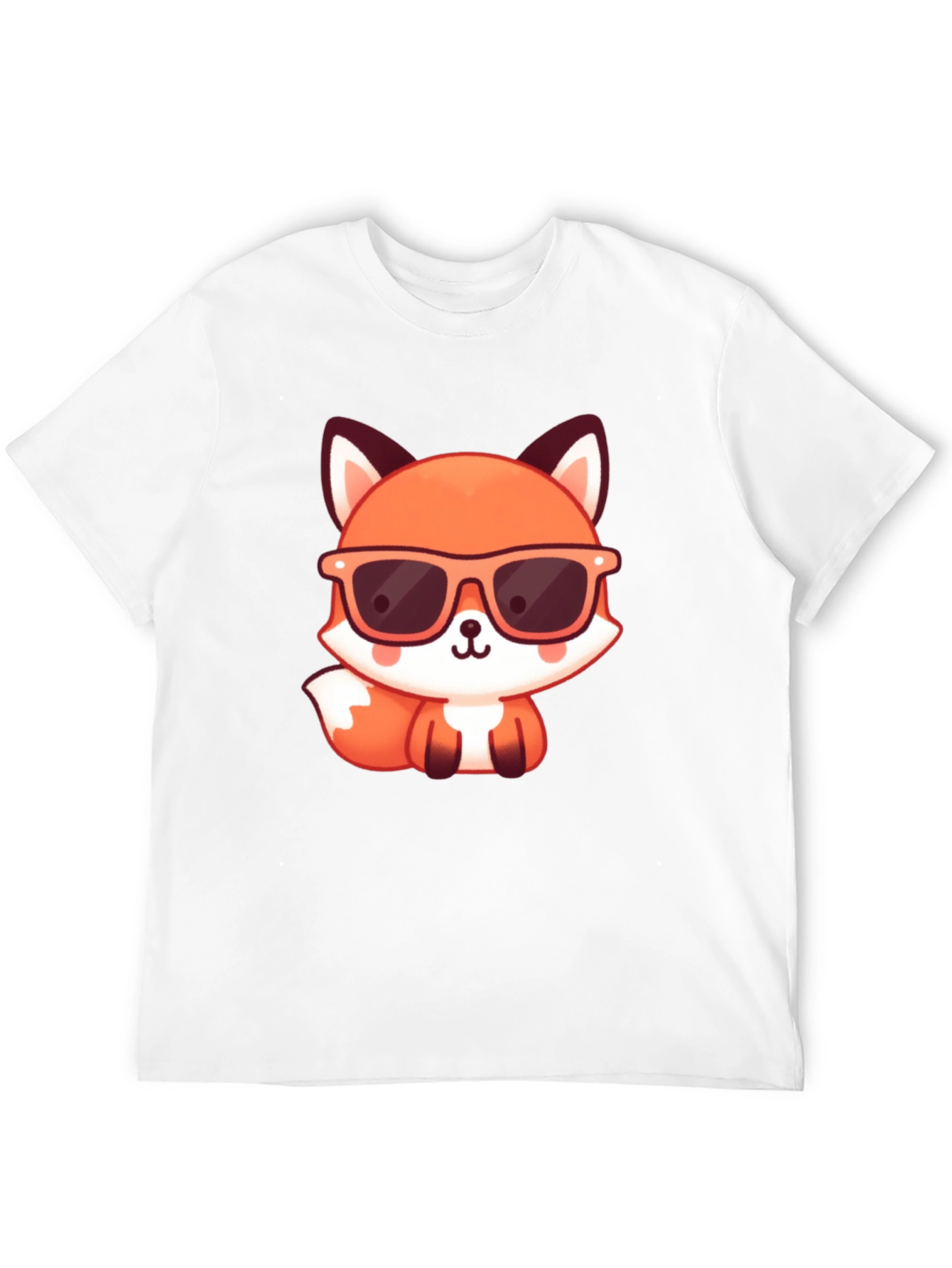 Black Cool Fox Graphic Tee - Stylish Black T-Shirt view 12