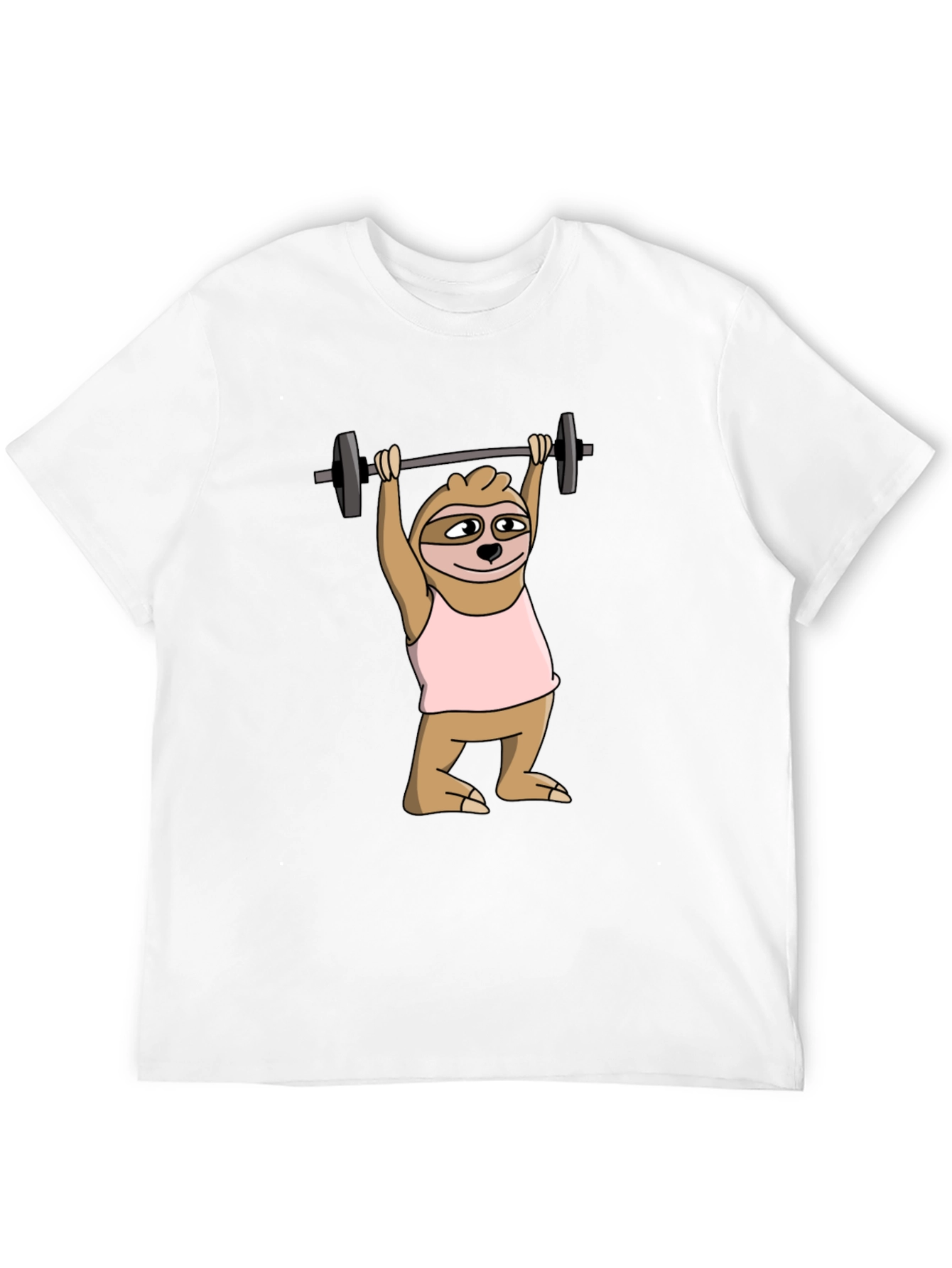 Black Sloth Lifting Weights Graphic Tee - Funny Workout Shirt view 12