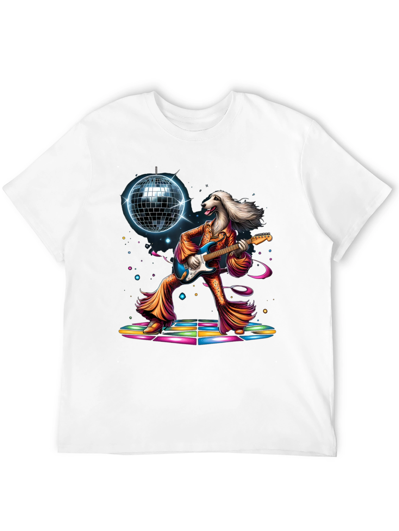 Black Groovy Dog Disco T-Shirt view 12