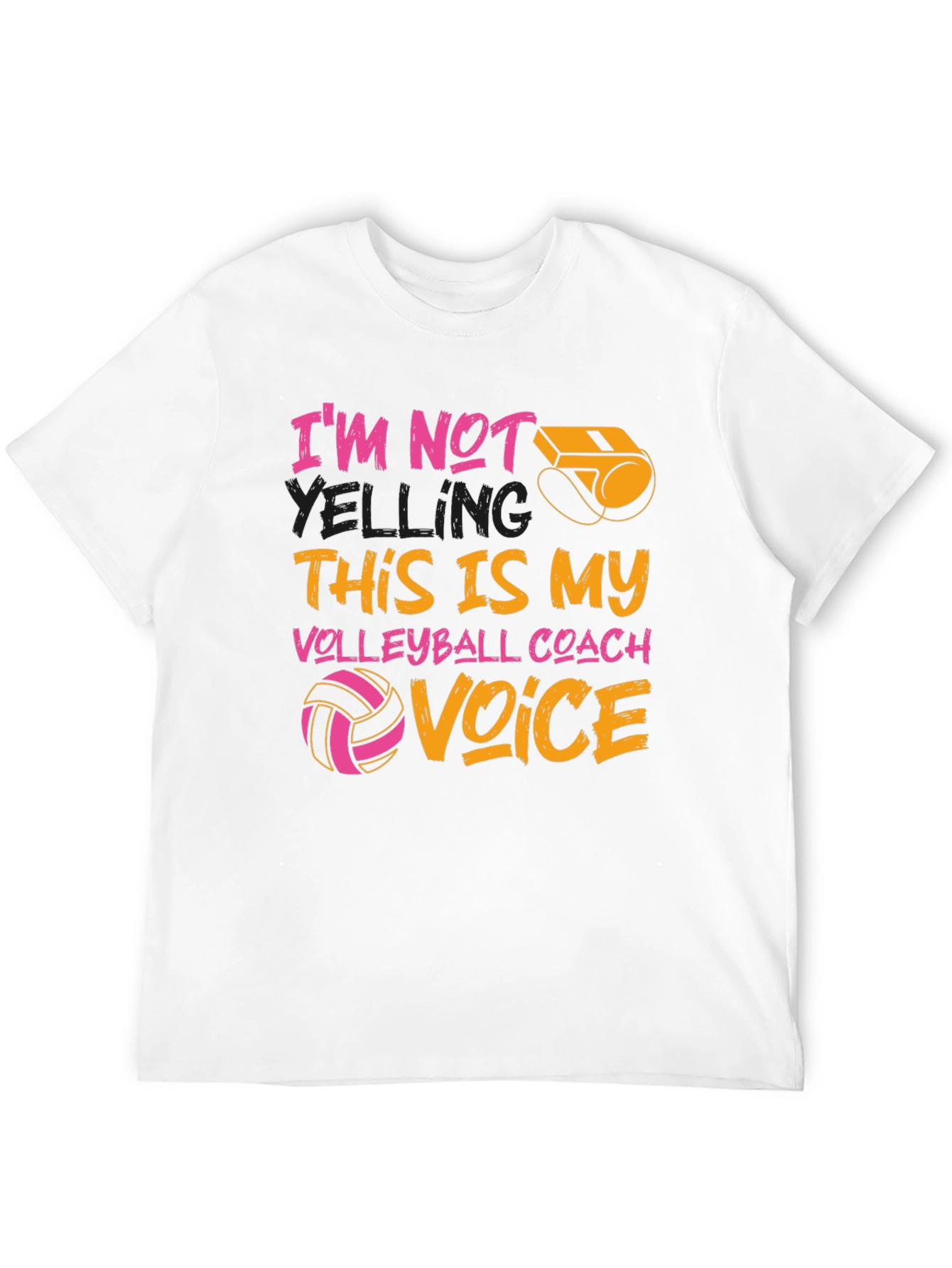 Black Volleyball Coach T-Shirt: I'm Not Yelling, This Is My Voice view 12