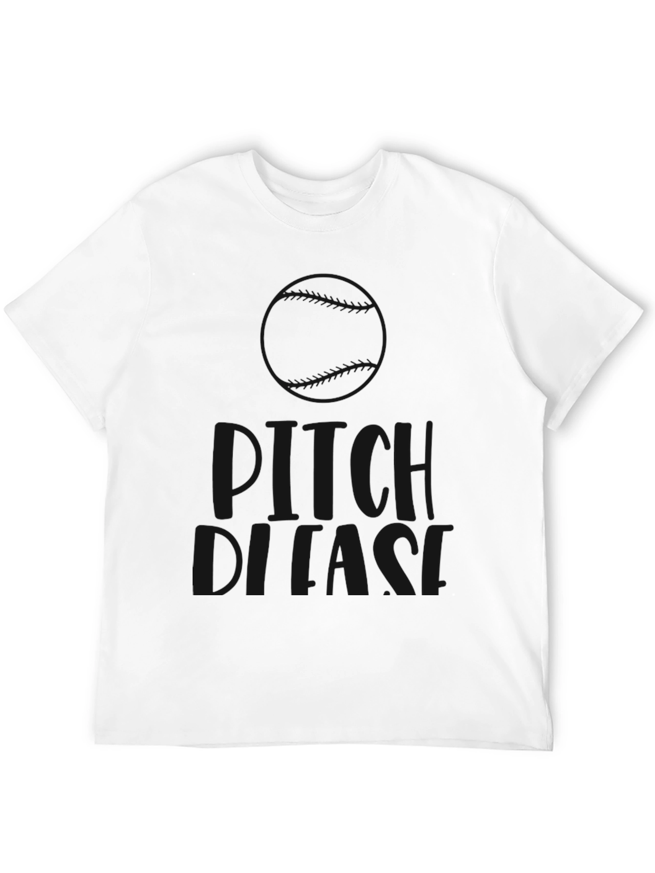 Black Pitch Please T-Shirt - Funny Baseball Tee view 12