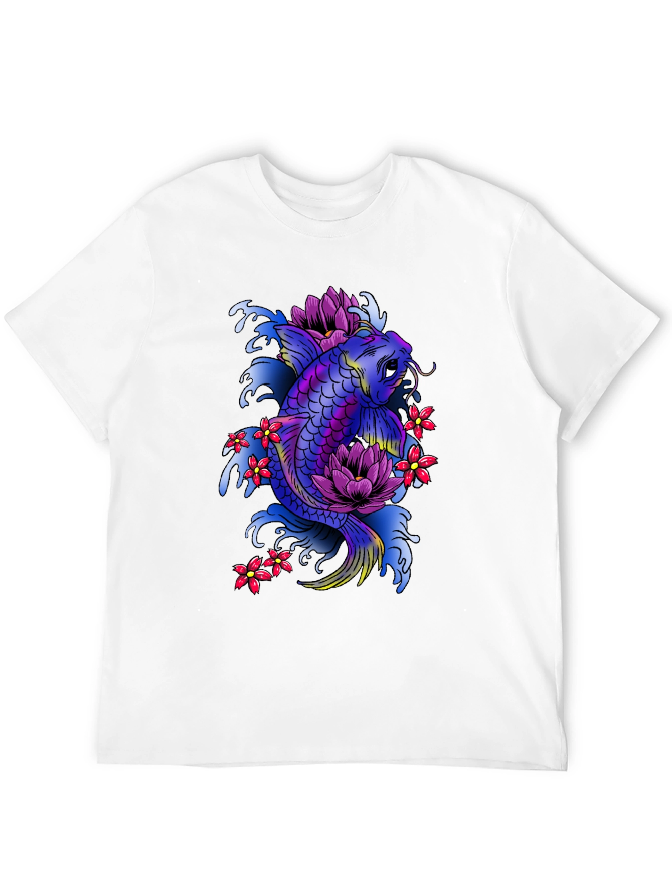 Black Koi Fish Graphic Tee - Unique Japanese Art T-Shirt view 12