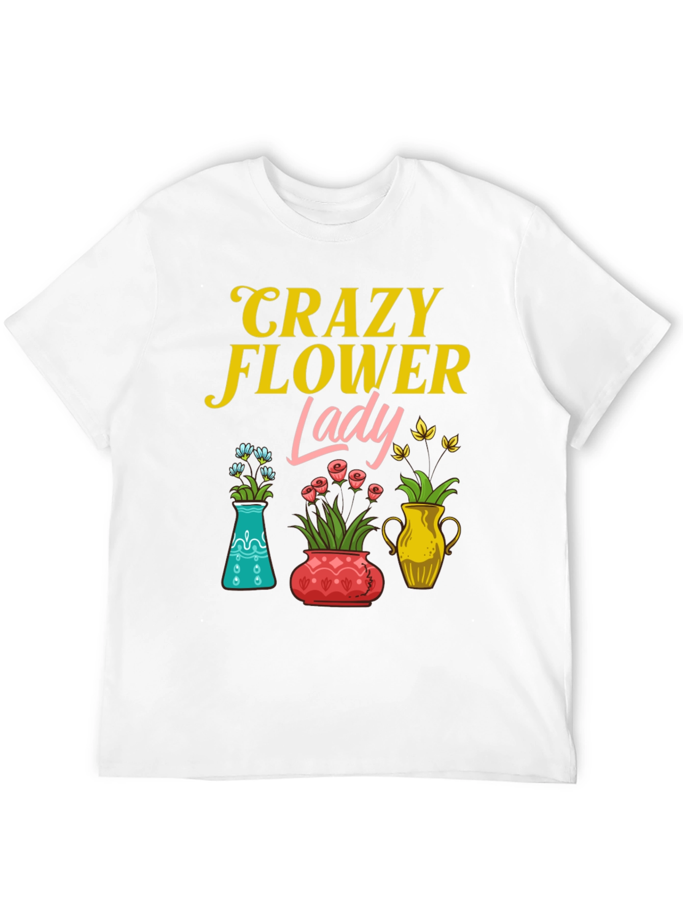 Black Crazy Flower Lady Graphic T-Shirt view 12
