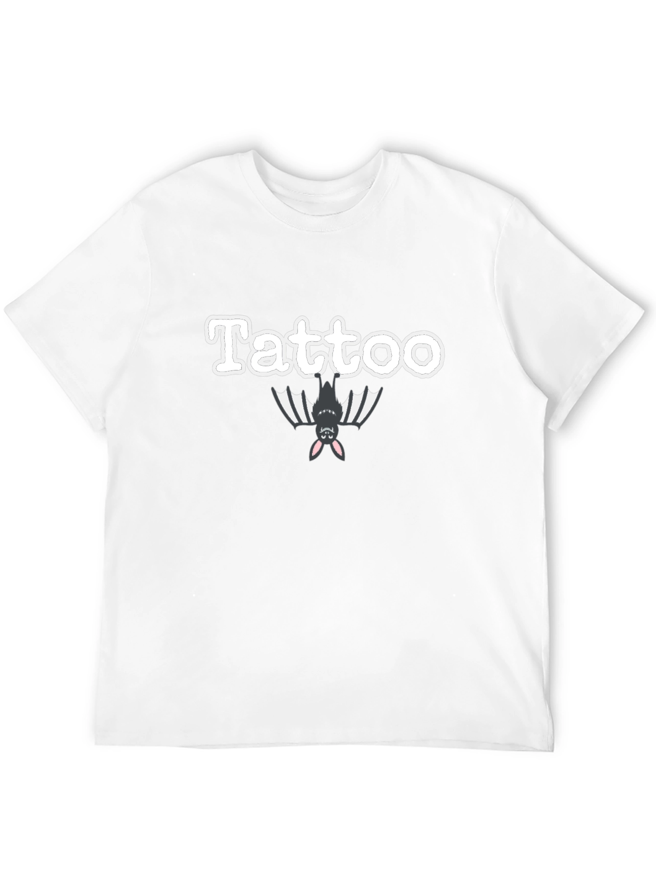 Black Tattoo Bat Graphic T-Shirt | Trendy Crew Neck Tee view 12