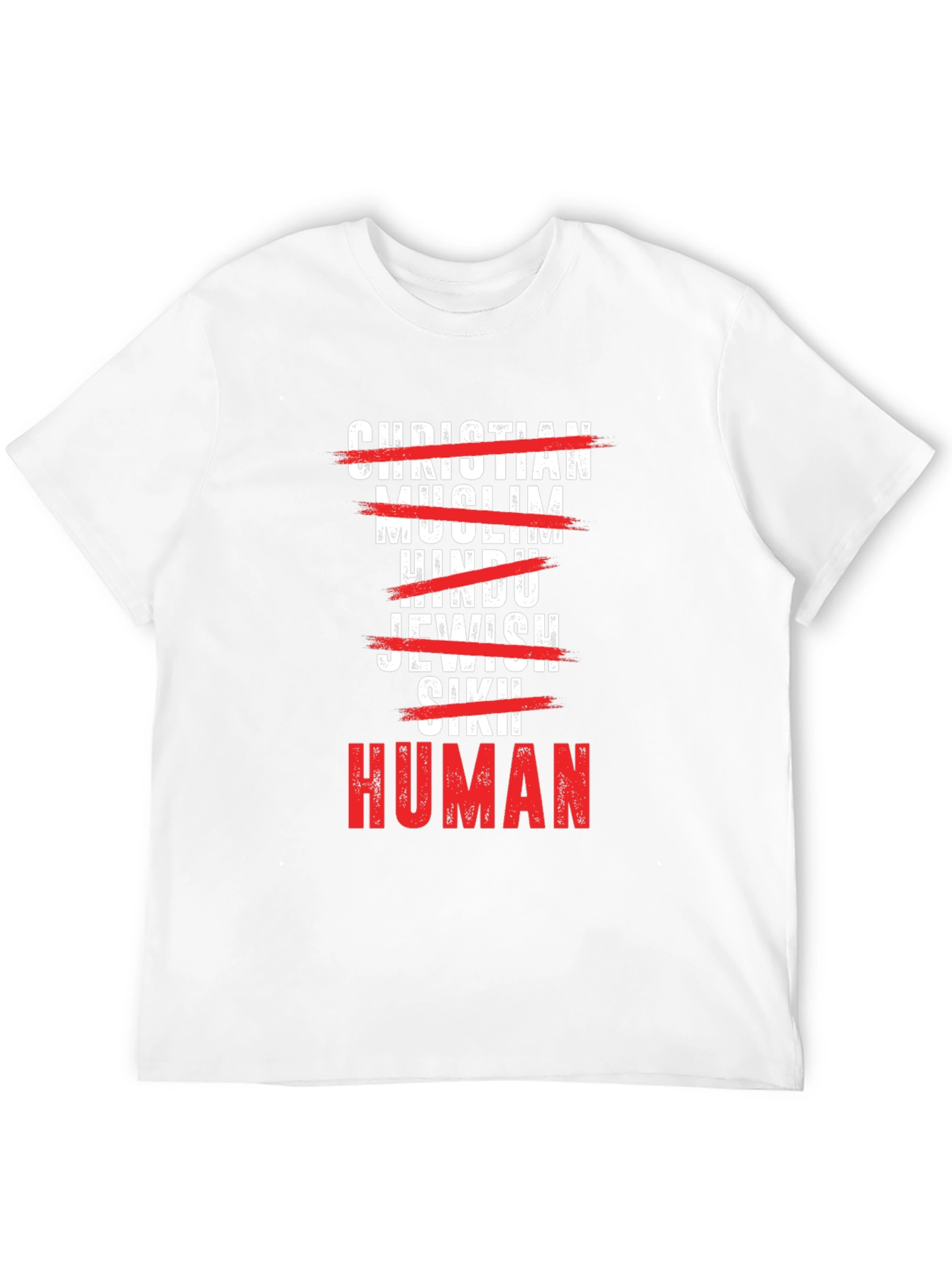 Black Human T-Shirt: Religious Equality, Soft Cotton Blend view 12