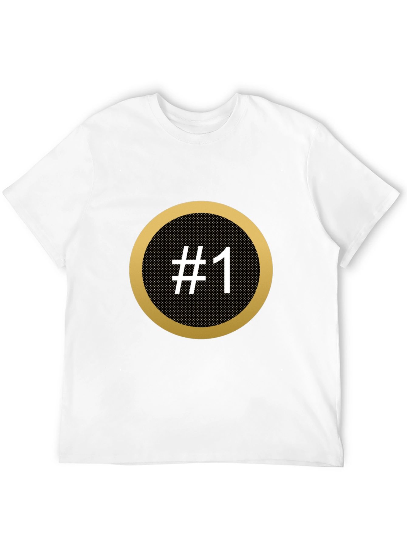 Black #1 Graphic Tee - Black Cotton Crew Neck T-Shirt view 12
