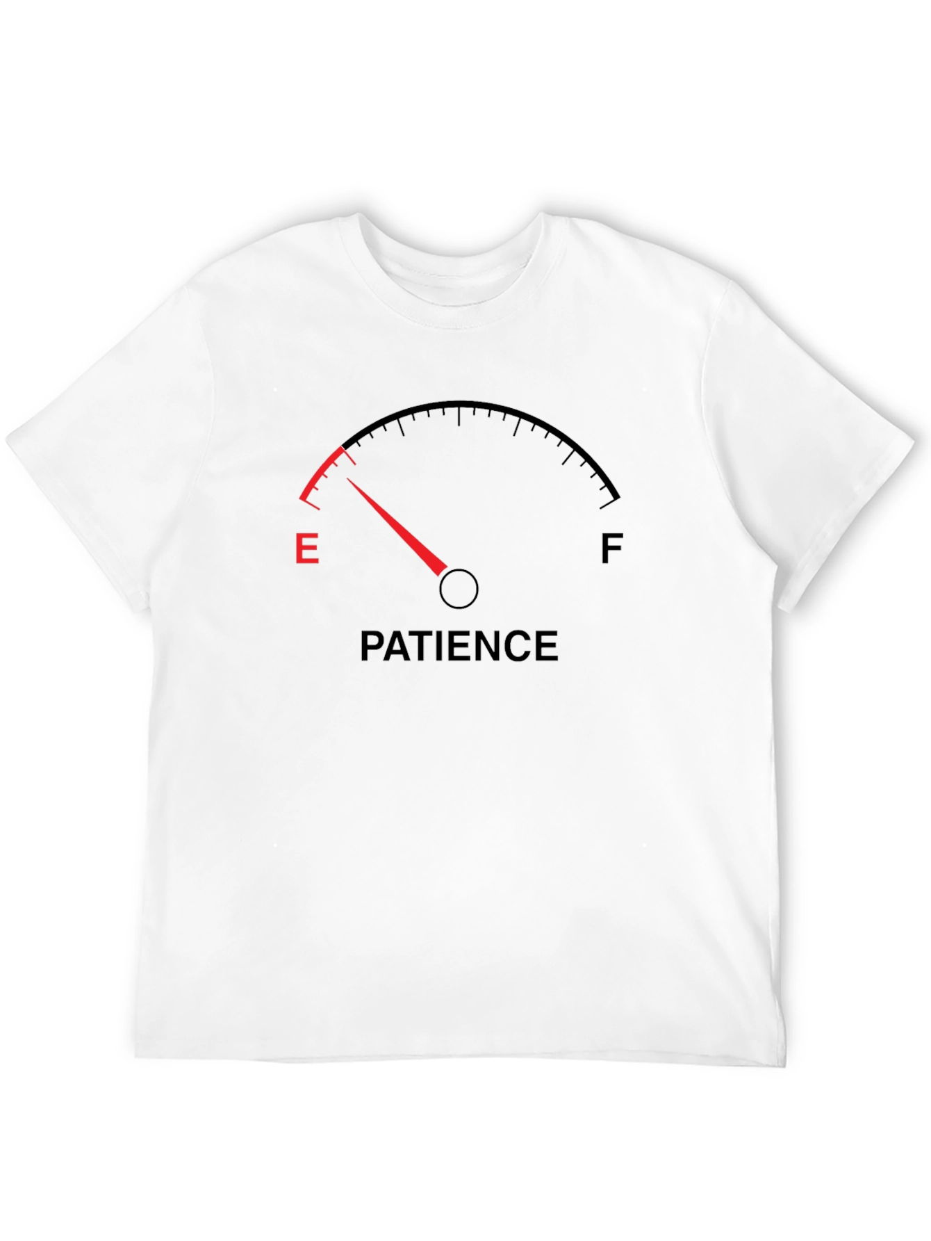 Black Patience Empty Gauge Graphic T-Shirt view 12
