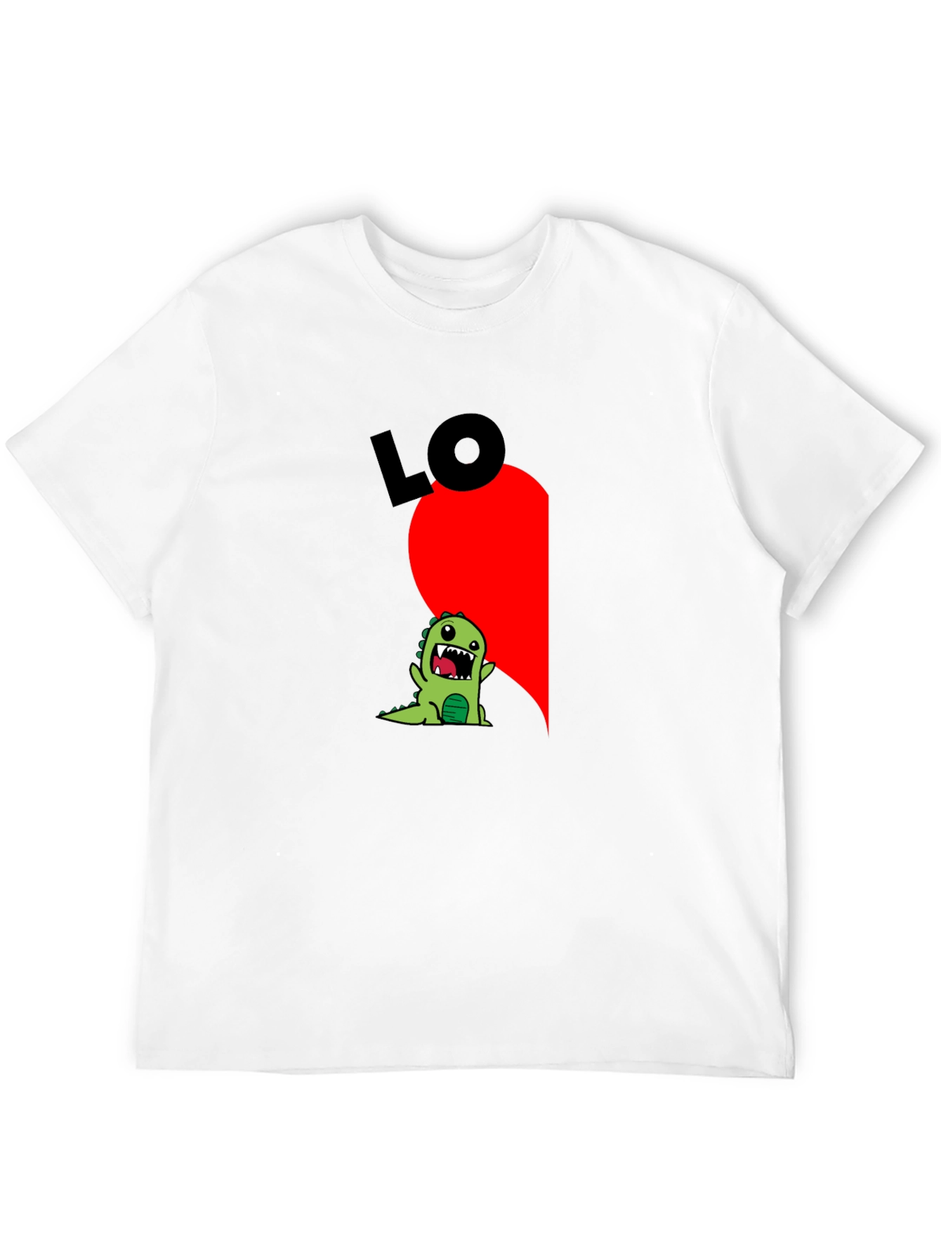 Black Black T-Shirt with Dinosaur "LO" Graphic view 12