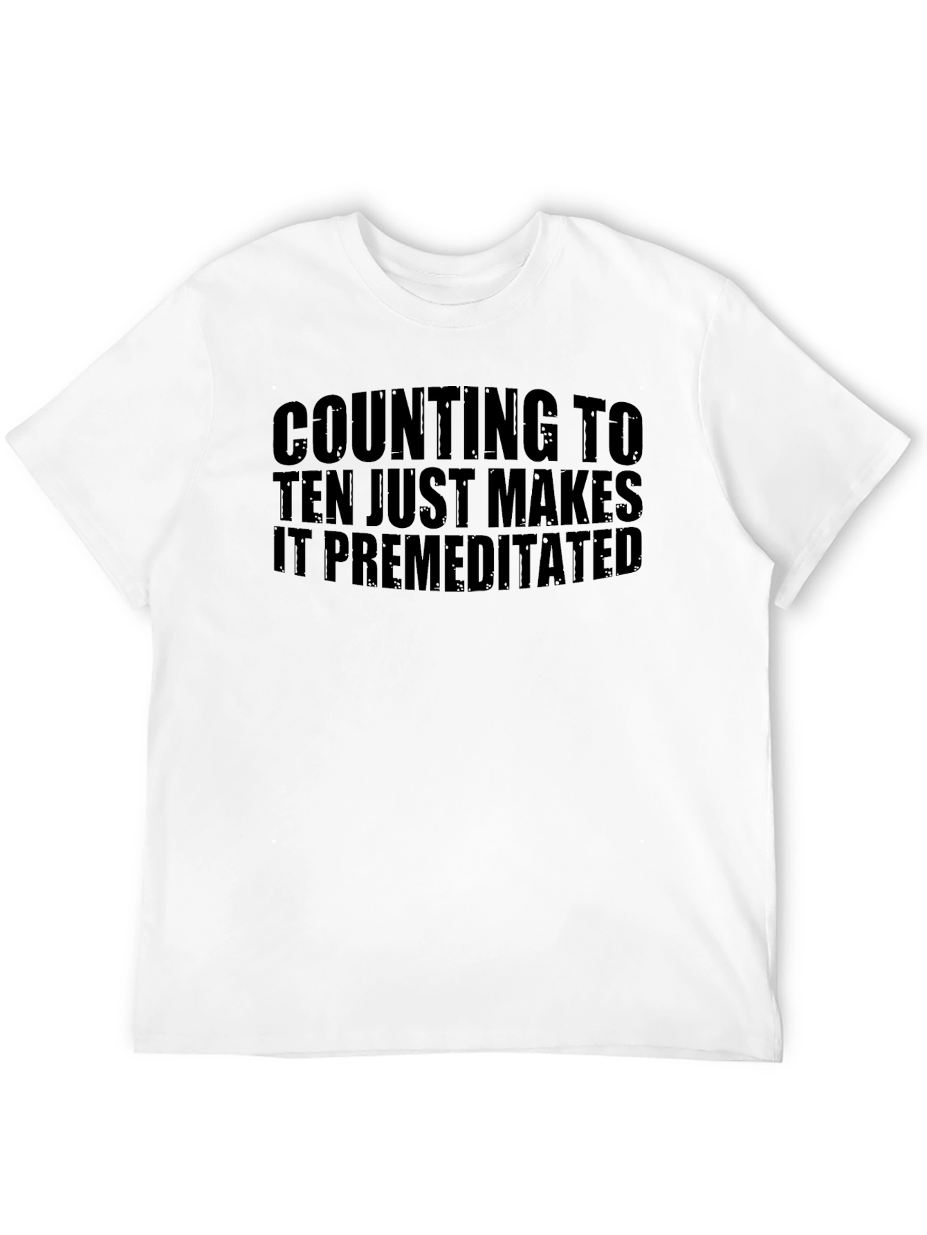 Black Counting to Ten Premeditated Black Graphic T-Shirt view 12