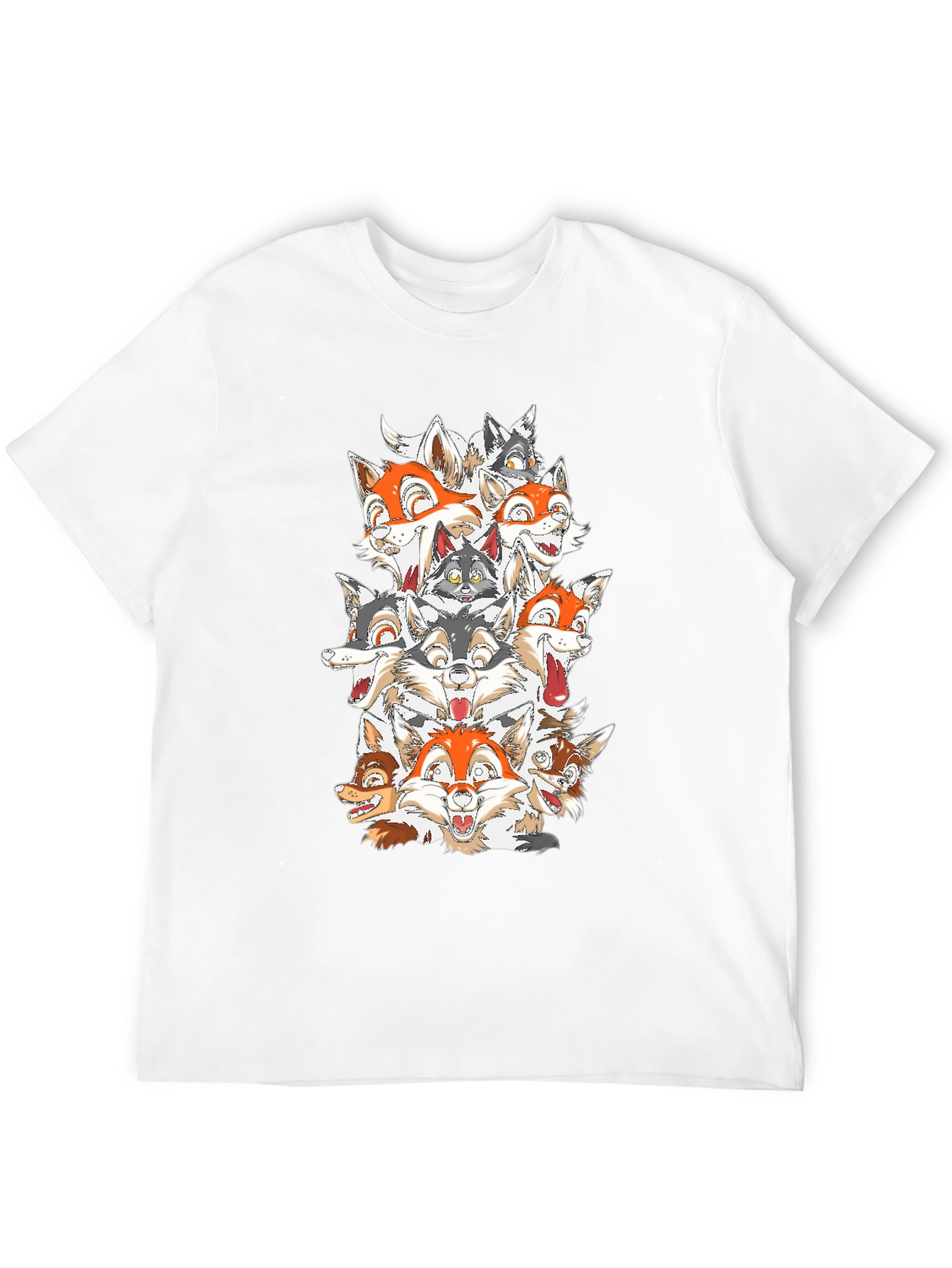 Black Wolf Pack Graphic Print Black T-Shirt view 12