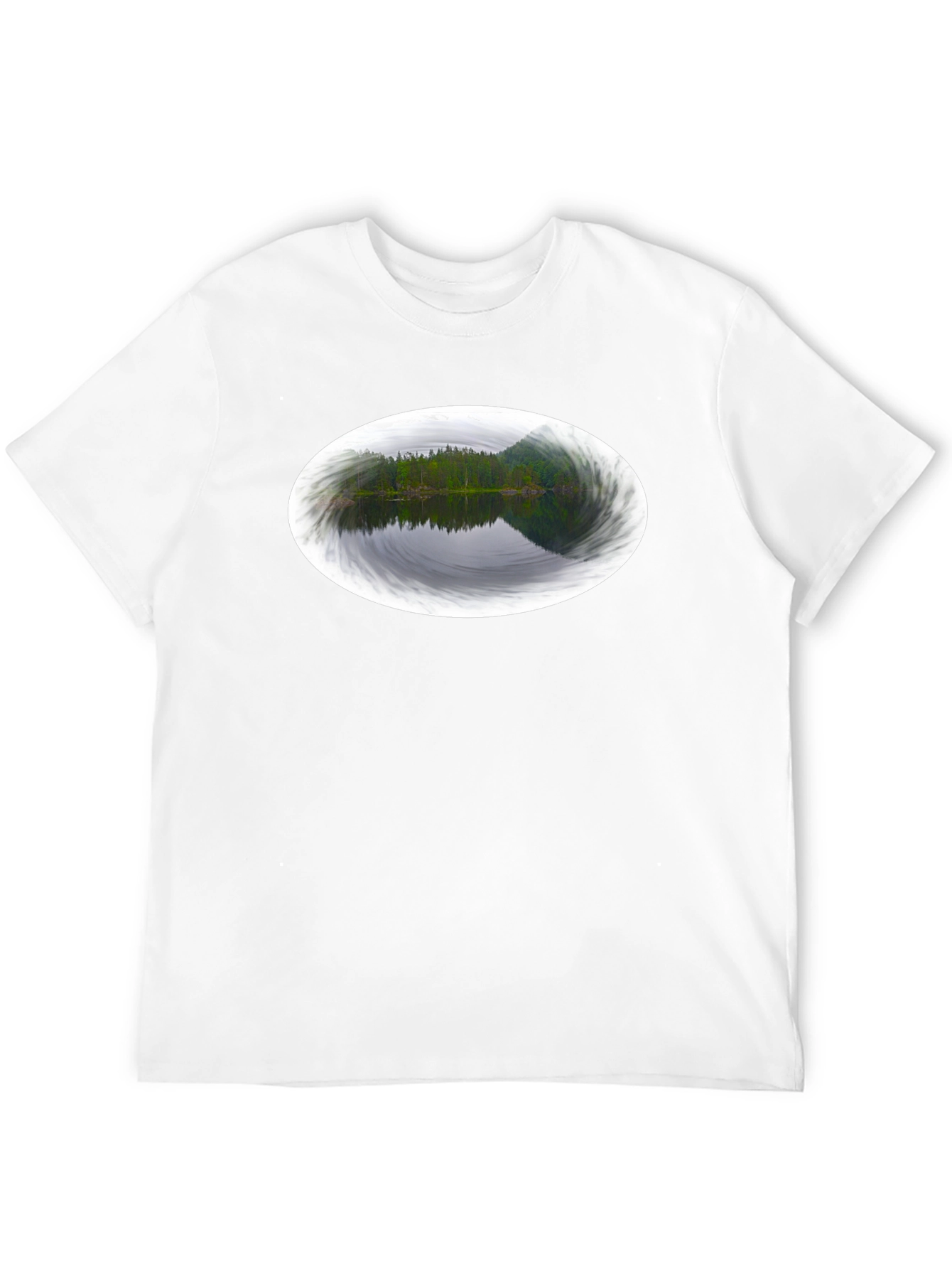 Black Nature Reflection Black Tee view 12