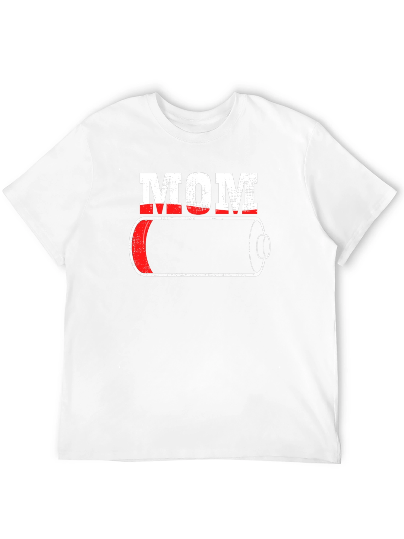 Black Mom Low Battery Graphic T-Shirt view 12