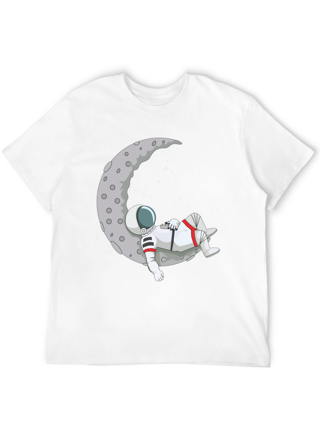 Black Astronaut Moon T-Shirt - Relaxed Space Style view 12