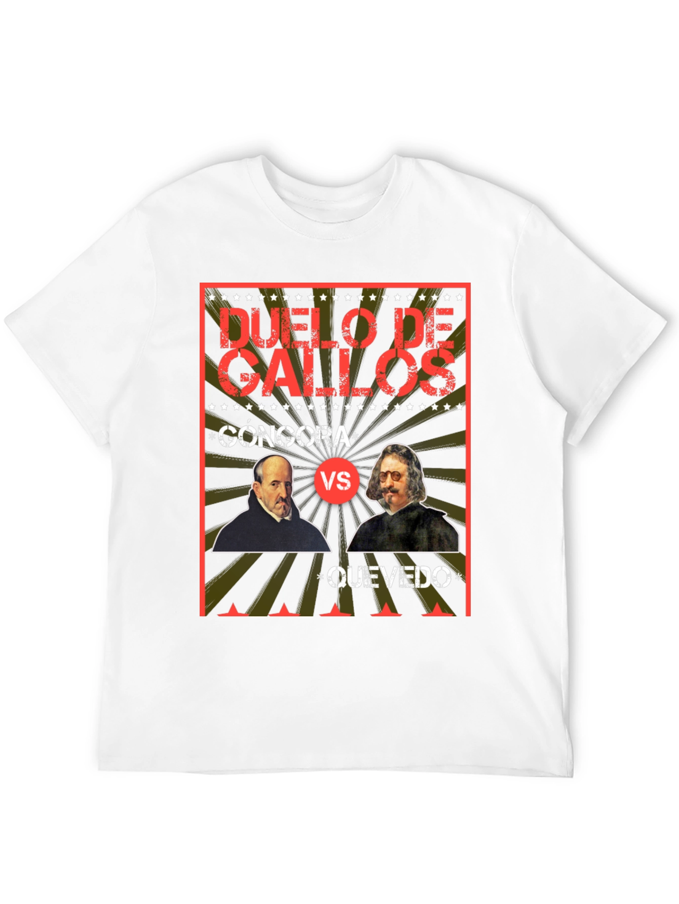 Black Duel de Gallos Gongora vs Quevedo Black T-Shirt view 12