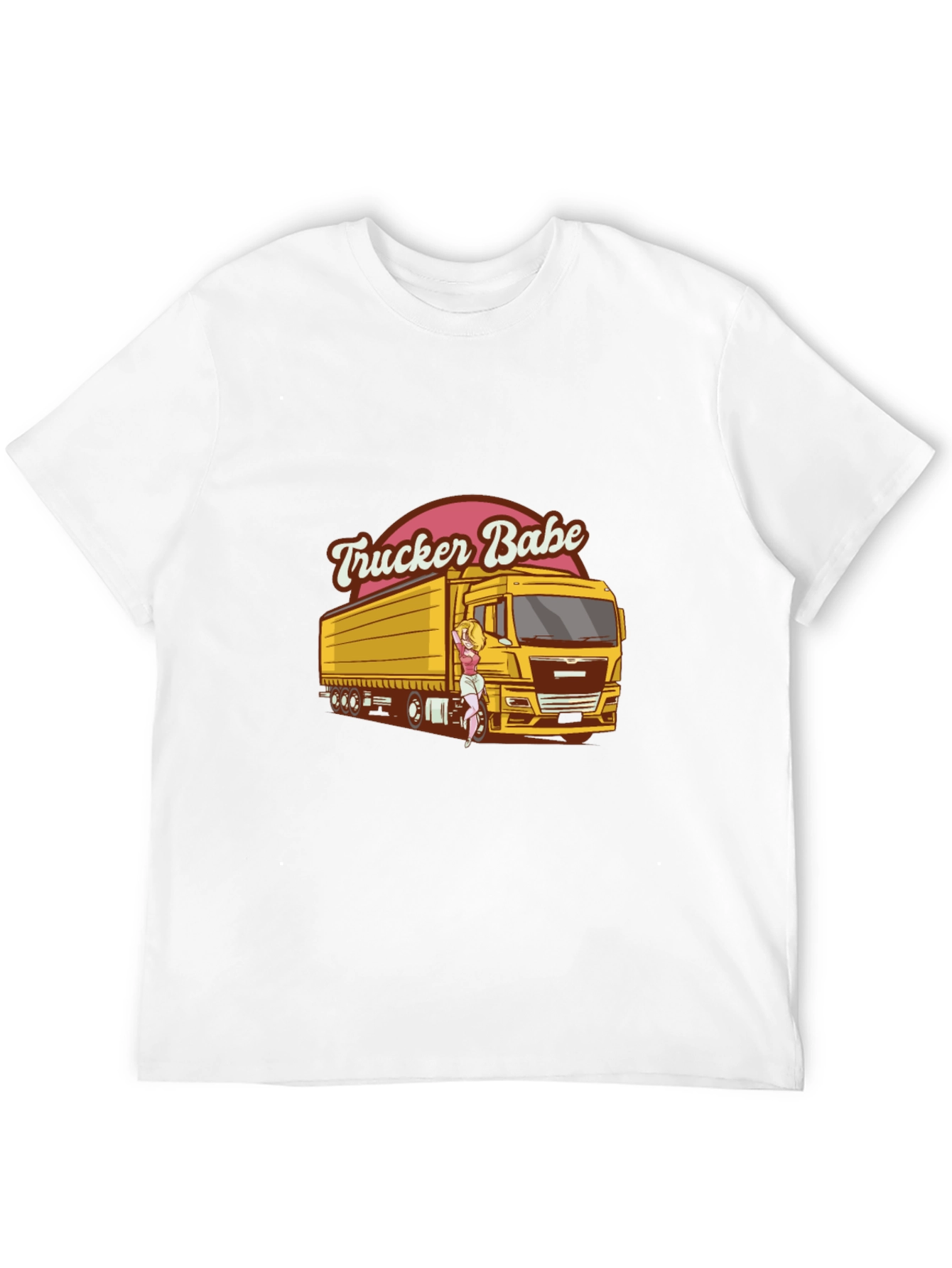 Black Trucker Babe Graphic Tee - Unisex view 12