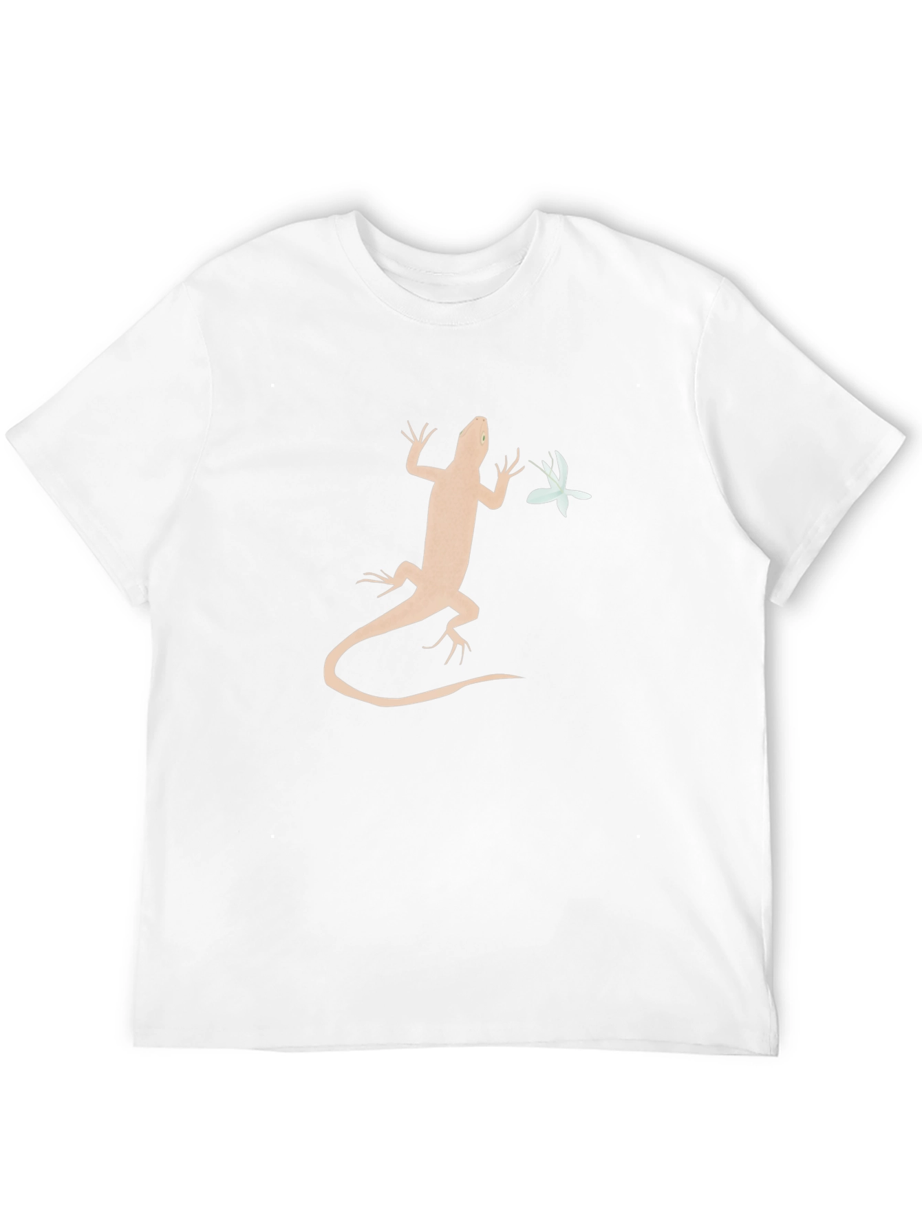 Black Lizard and Flower Graphic Tee - Cool Men's T-Shirt view 12