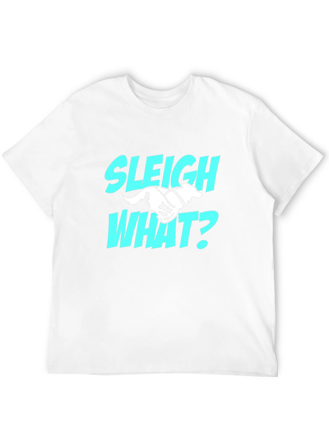 Black Sleigh What? Funny Dog Sledding T-Shirt view 12