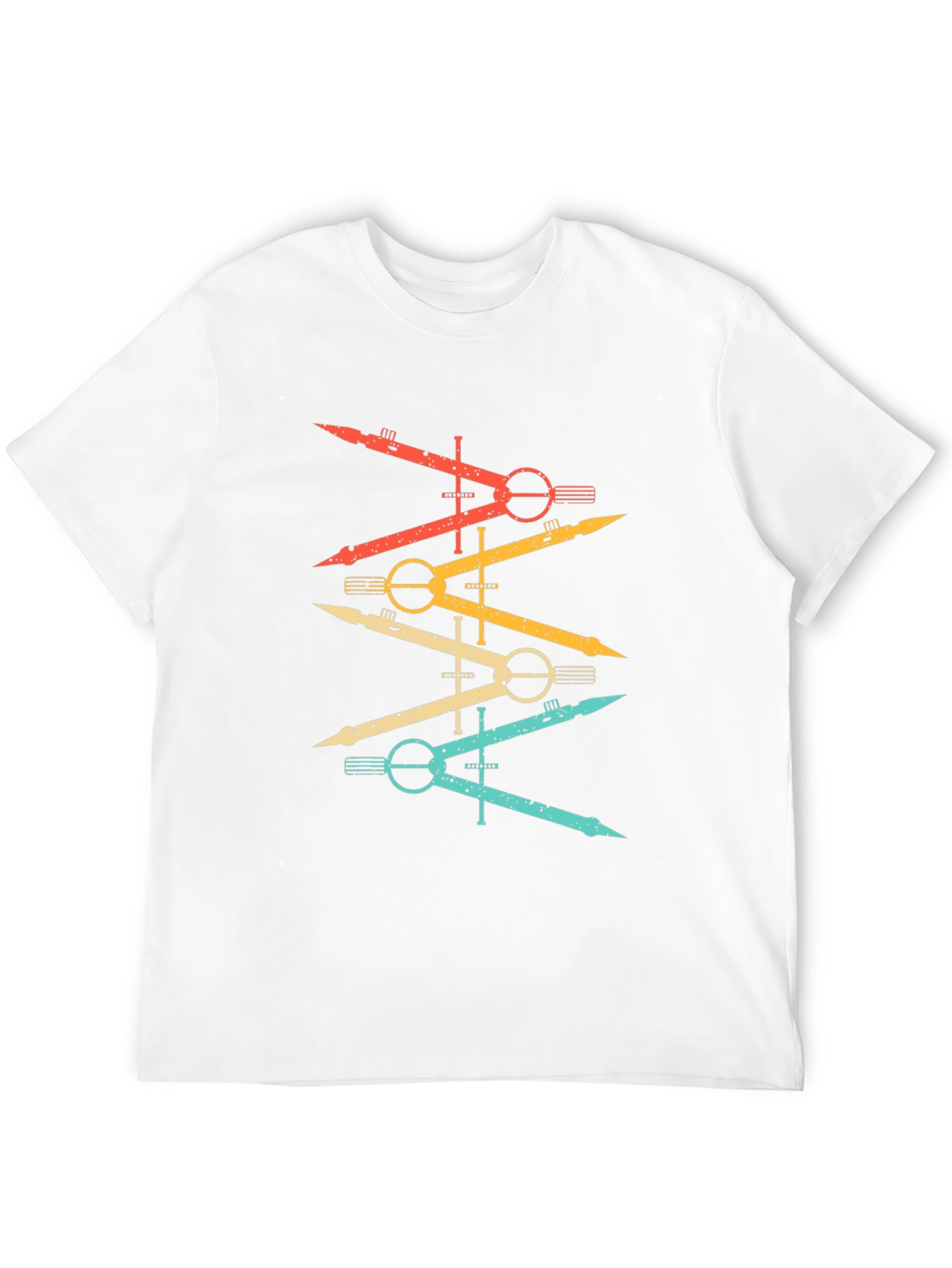 Black Retro Compass Graphic Tee - Black view 12