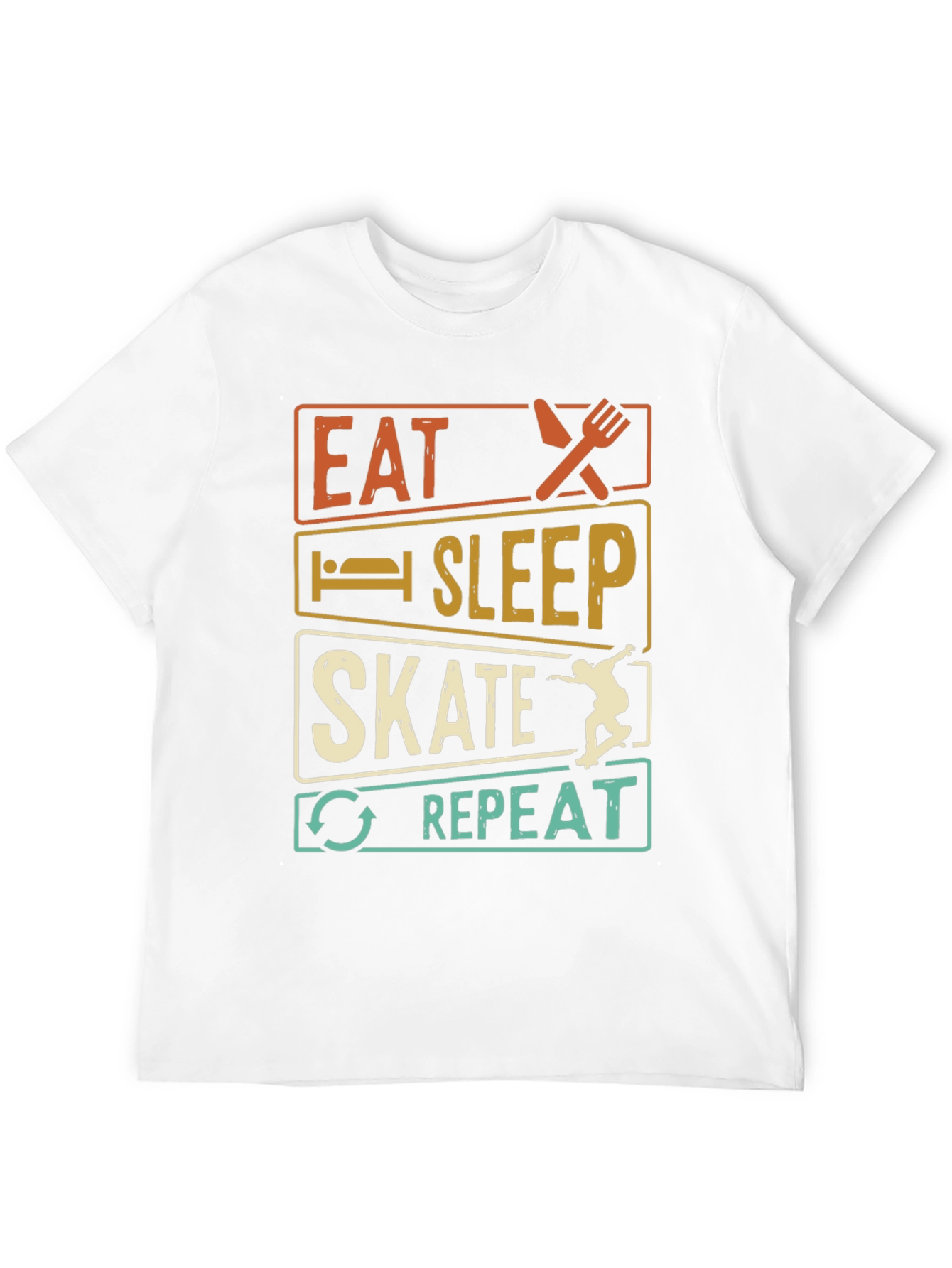 Black Eat Sleep Skate Repeat T-Shirt view 12