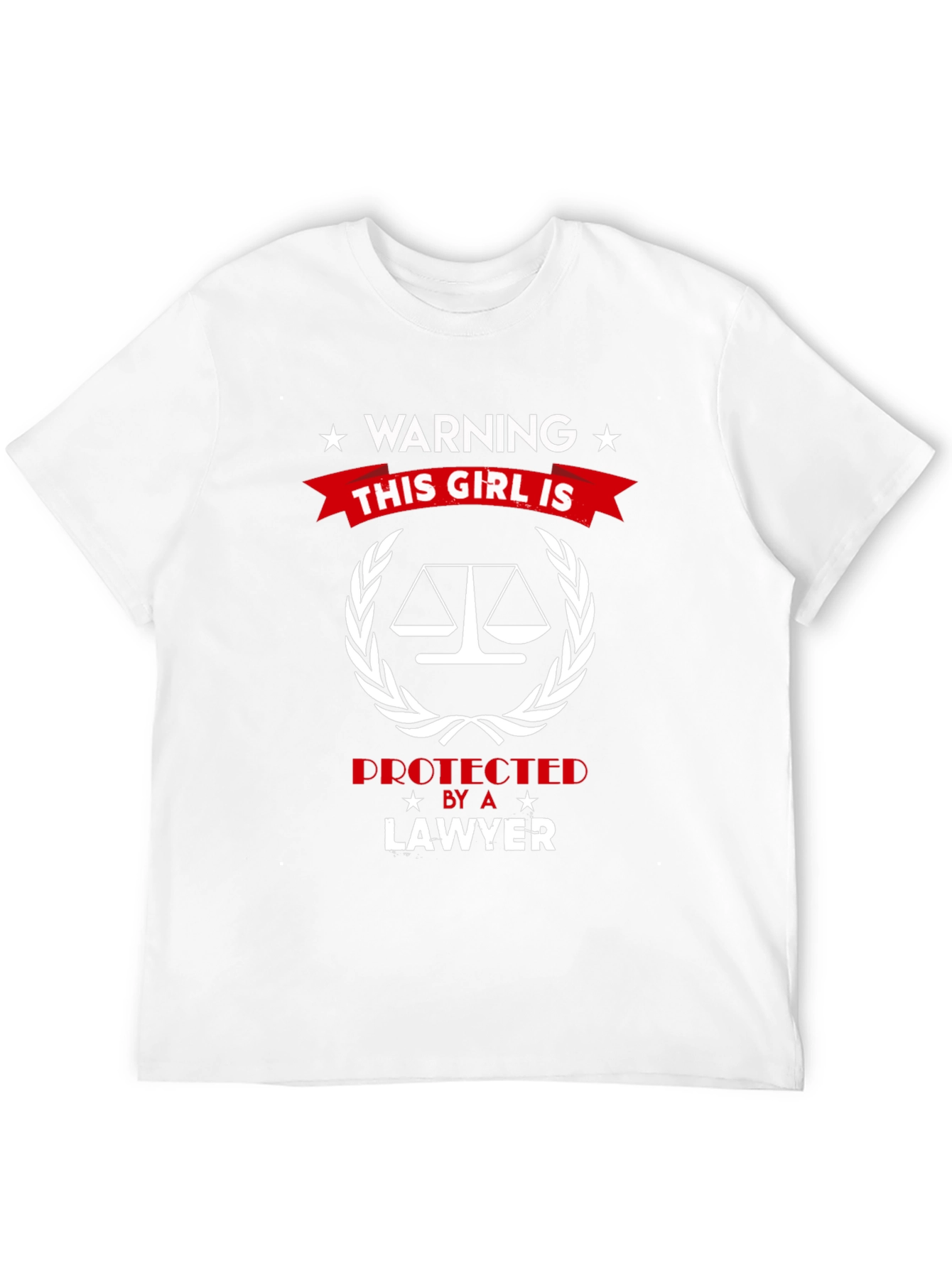 Black Warning: This Girl is Protected by a Lawyer T-Shirt view 12