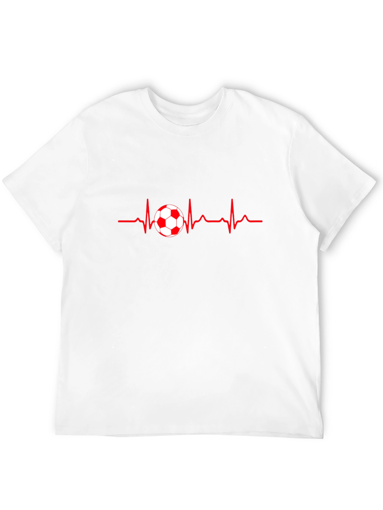 Black Soccer Heartbeat T-Shirt - Passion for the Game! view 12