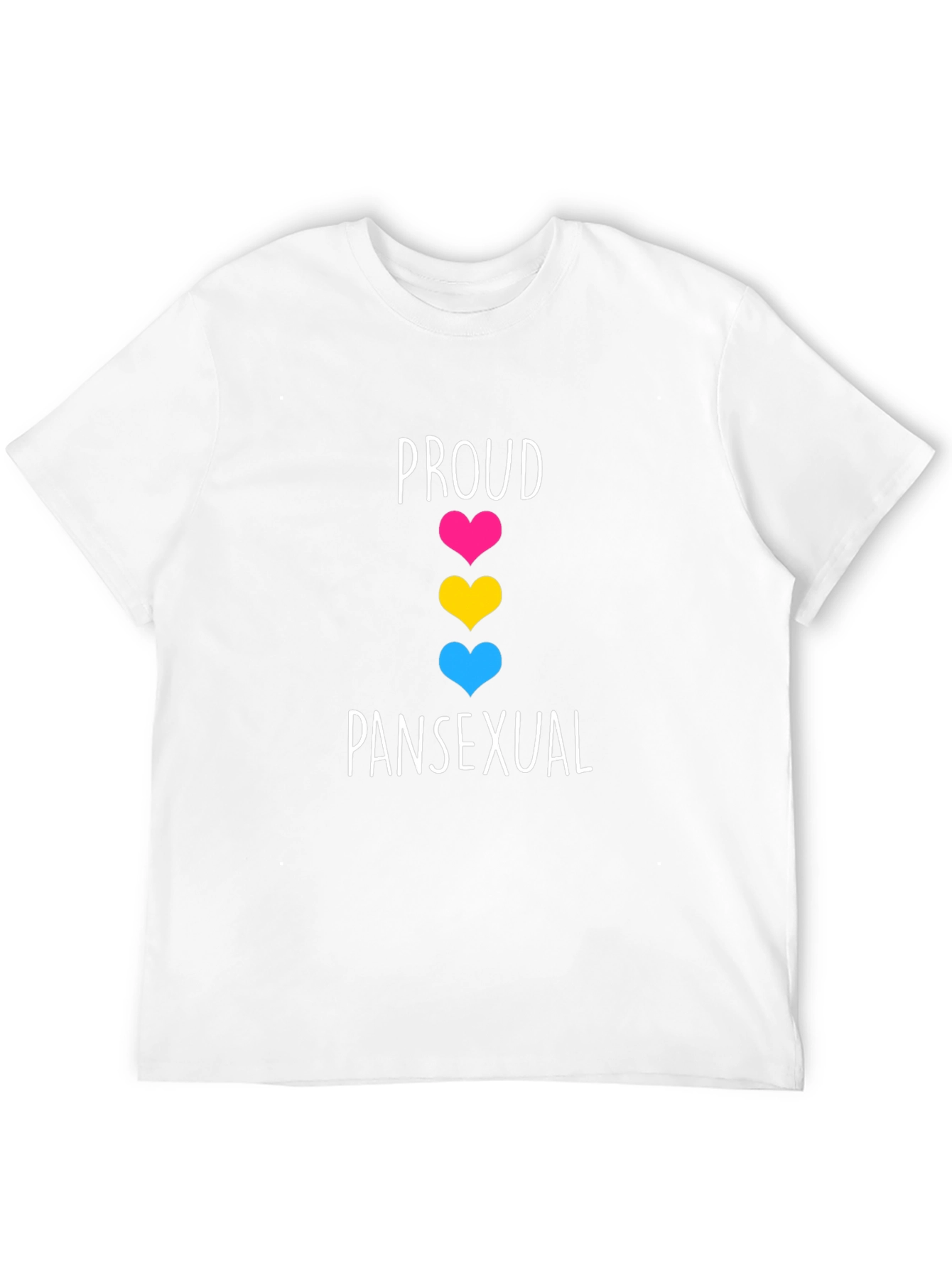 Black Proud Pansexual T-Shirt - Heart Design view 12