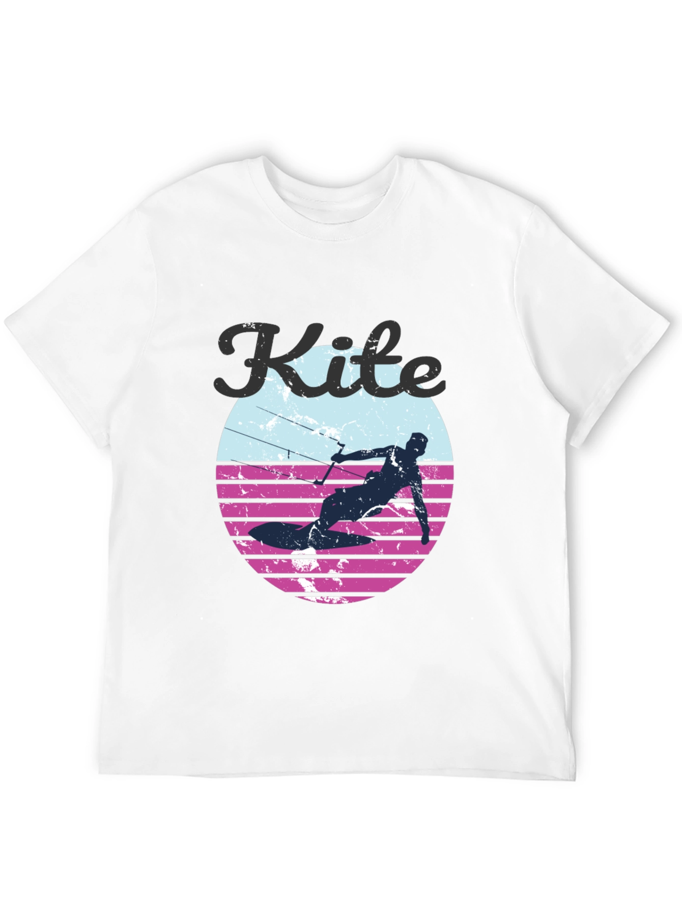Black Kite Surfing Retro Graphic Tee view 12