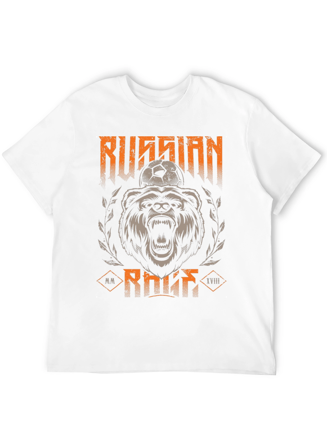 Black Russian Bear Soccer T-Shirt - Black Graphic Tee view 12