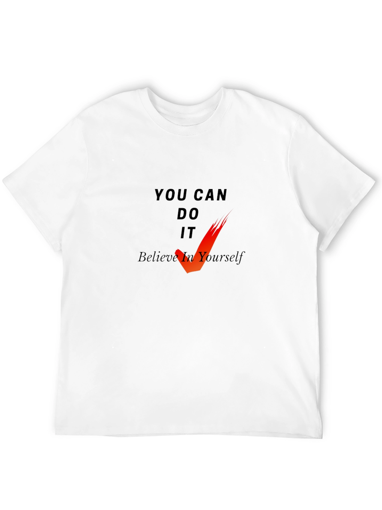 Black Believe In Yourself Graphic T-Shirt view 12