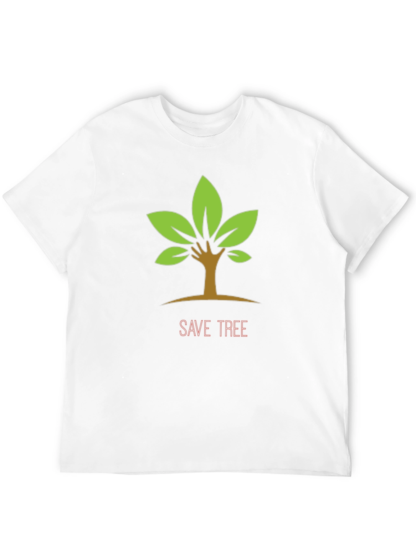 Black Eco-Friendly "Save Tree" Graphic Tee view 12