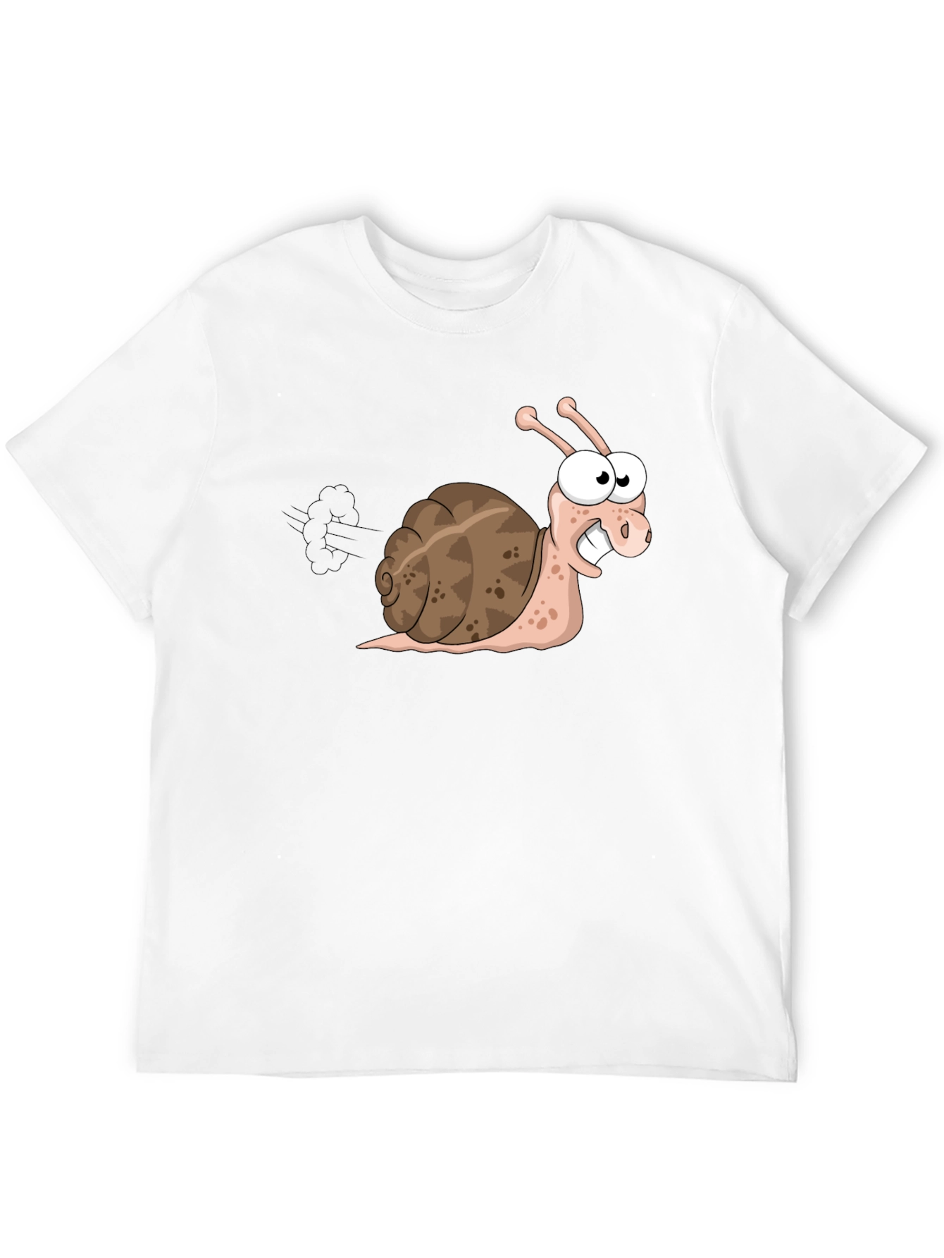 Black Funny Snail Cartoon Black T-Shirt view 12