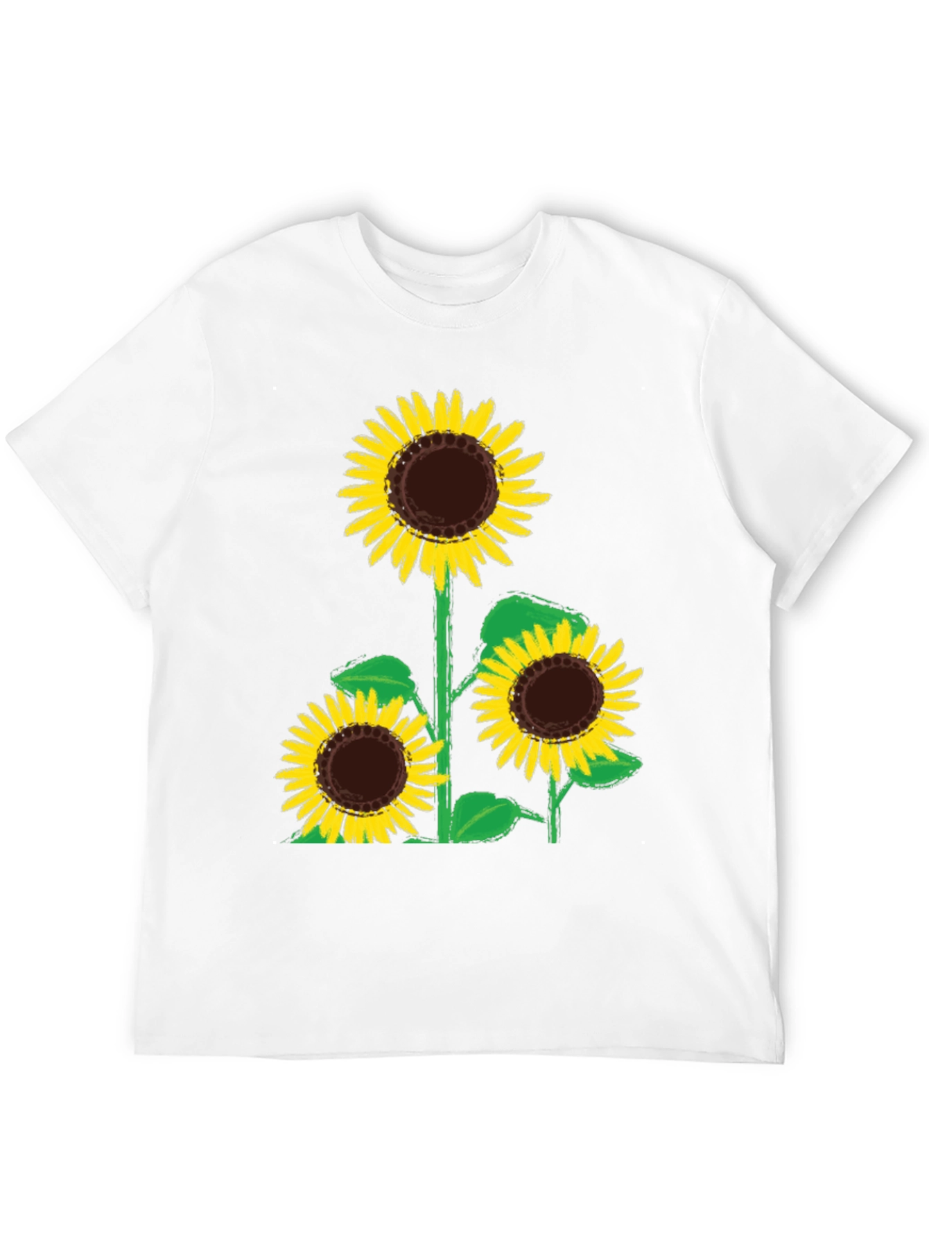Black Sunflower Graphic Tee - Black Cotton T-Shirt view 12
