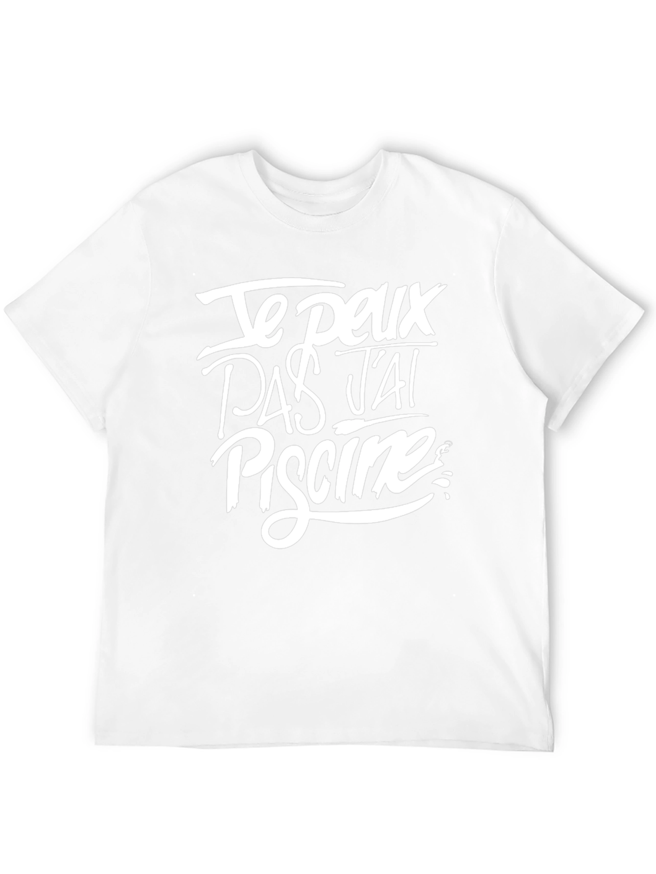 Black Je Peux Pas J'ai Piscine Graphic T-Shirt view 12