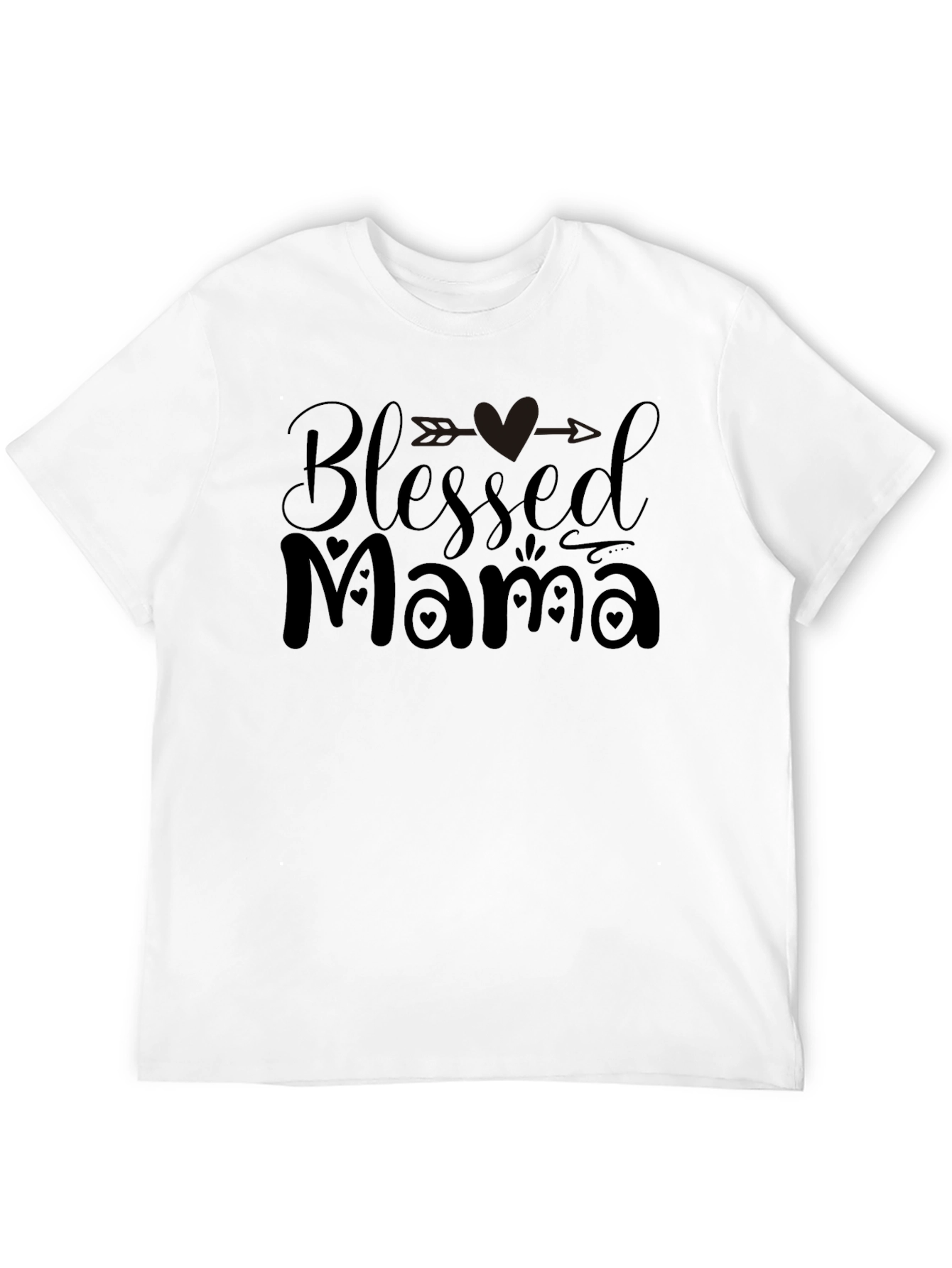 Black Blessed Mama Graphic Tee - Black view 12