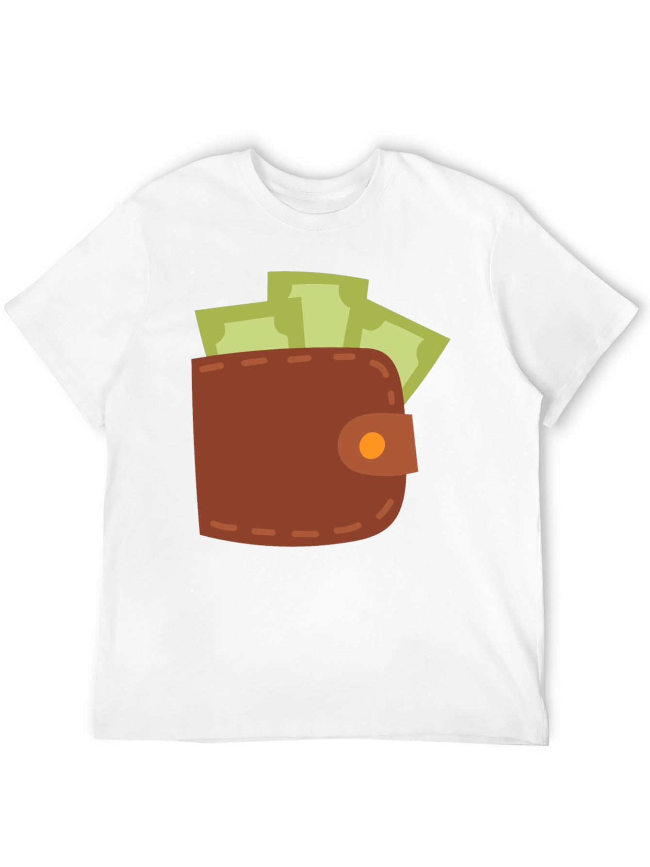 Black Wallet and Cash Graphic Black T-Shirt view 12
