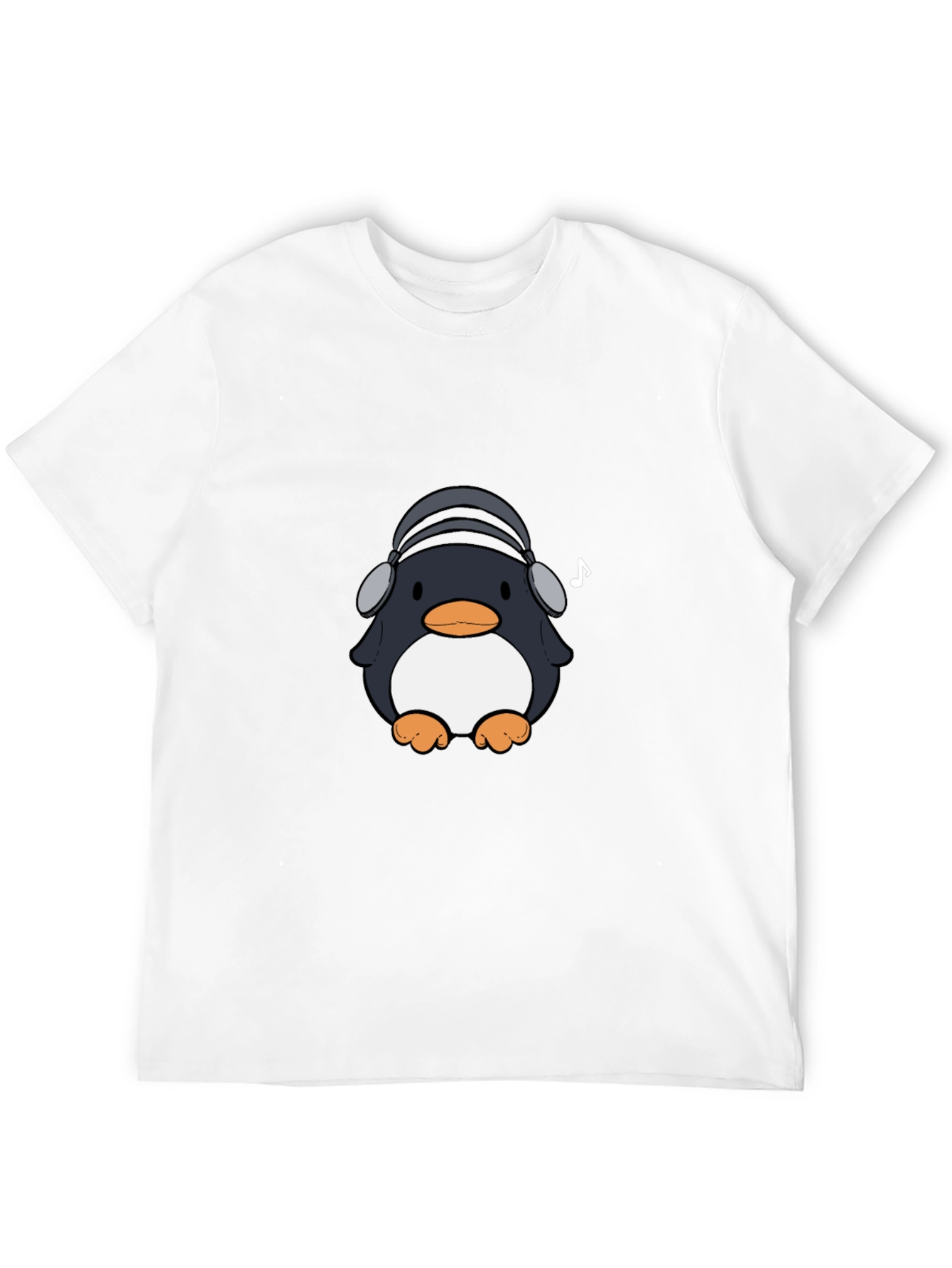 Black Penguin Headphones Graphic Tee - Cool & Stylish view 12